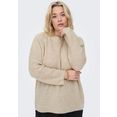only carmakoma trui met ronde hals carjade l-s pullover knt beige