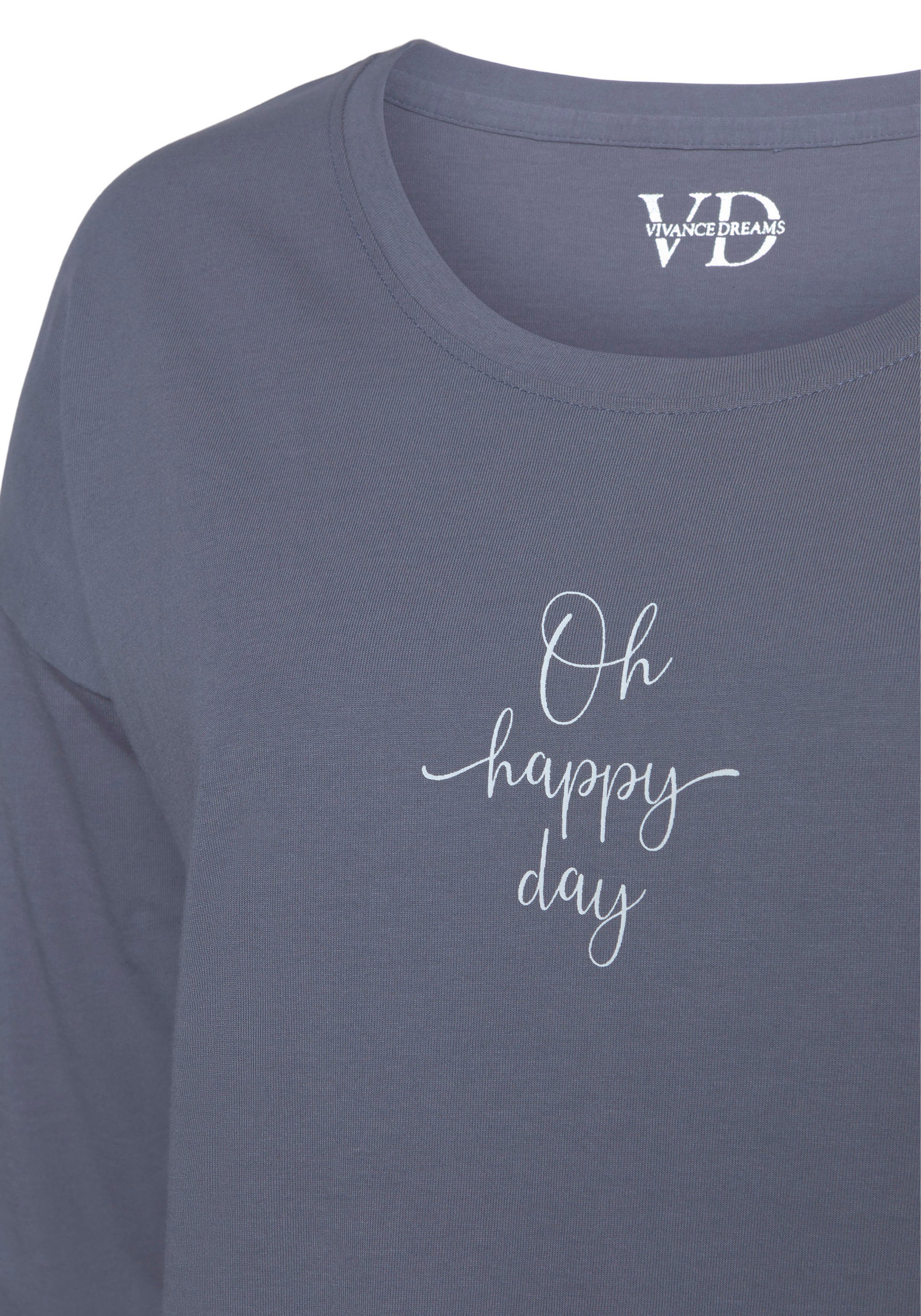 Vivance Dreams Pyjama top met zomer-statementprint