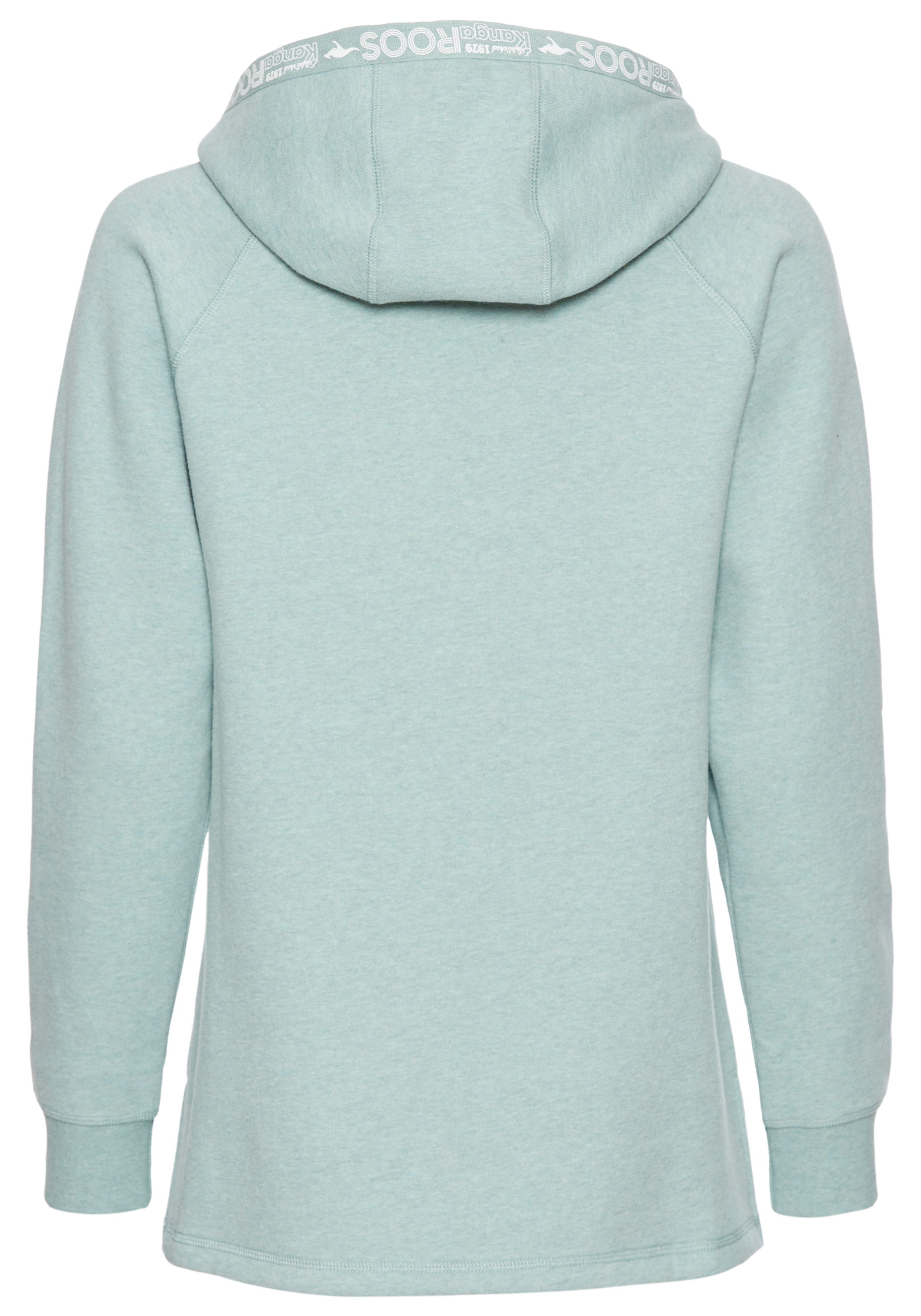 KangaROOS Lang sweatshirt met logotape aan de capuchon en split aan de zoom