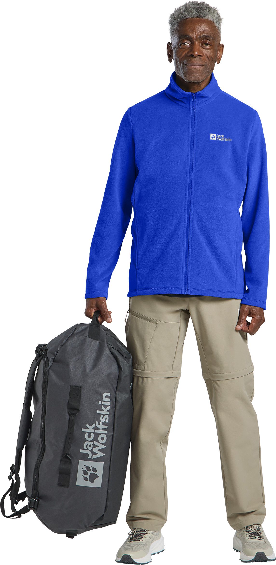 Jack Wolfskin Fleecejack TAUNUS FZ M lichte, rekbare, ademende midlayer