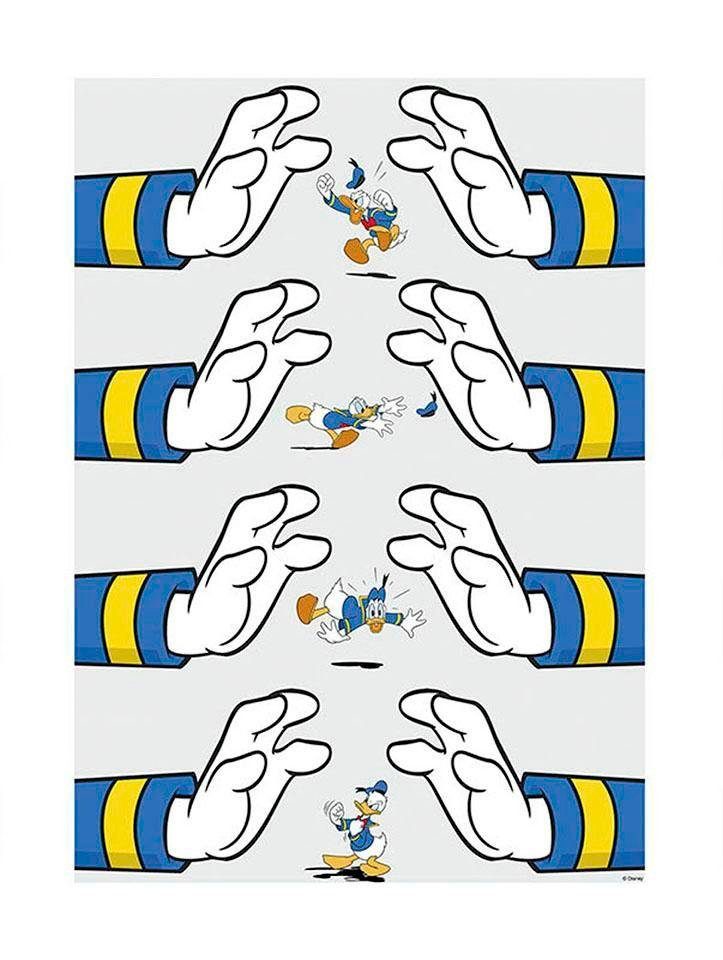 Komar Poster Donald Duck Hands Hoogte: 50 cm