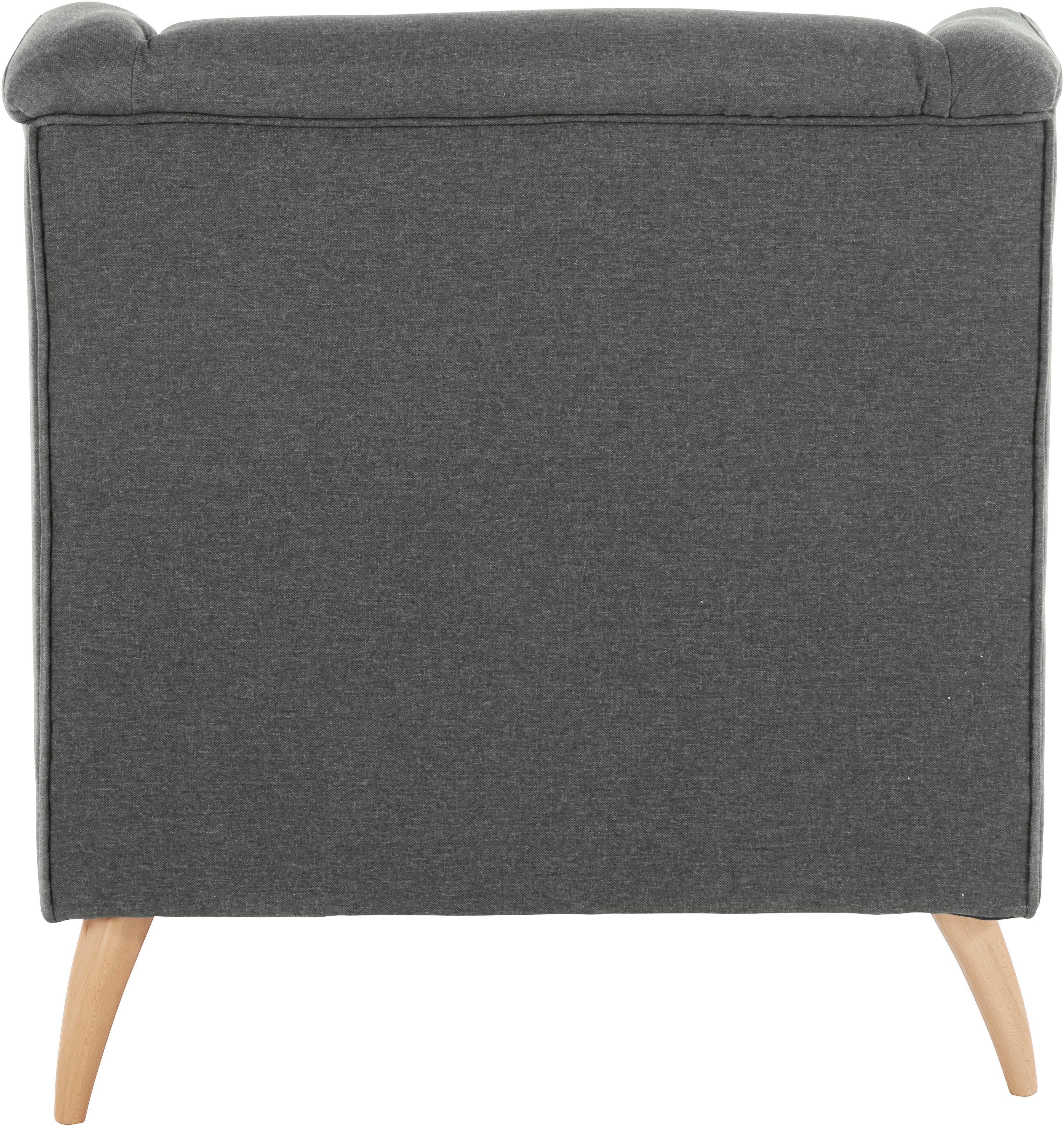 Home affaire Loveseat Baggio met houten voetjes