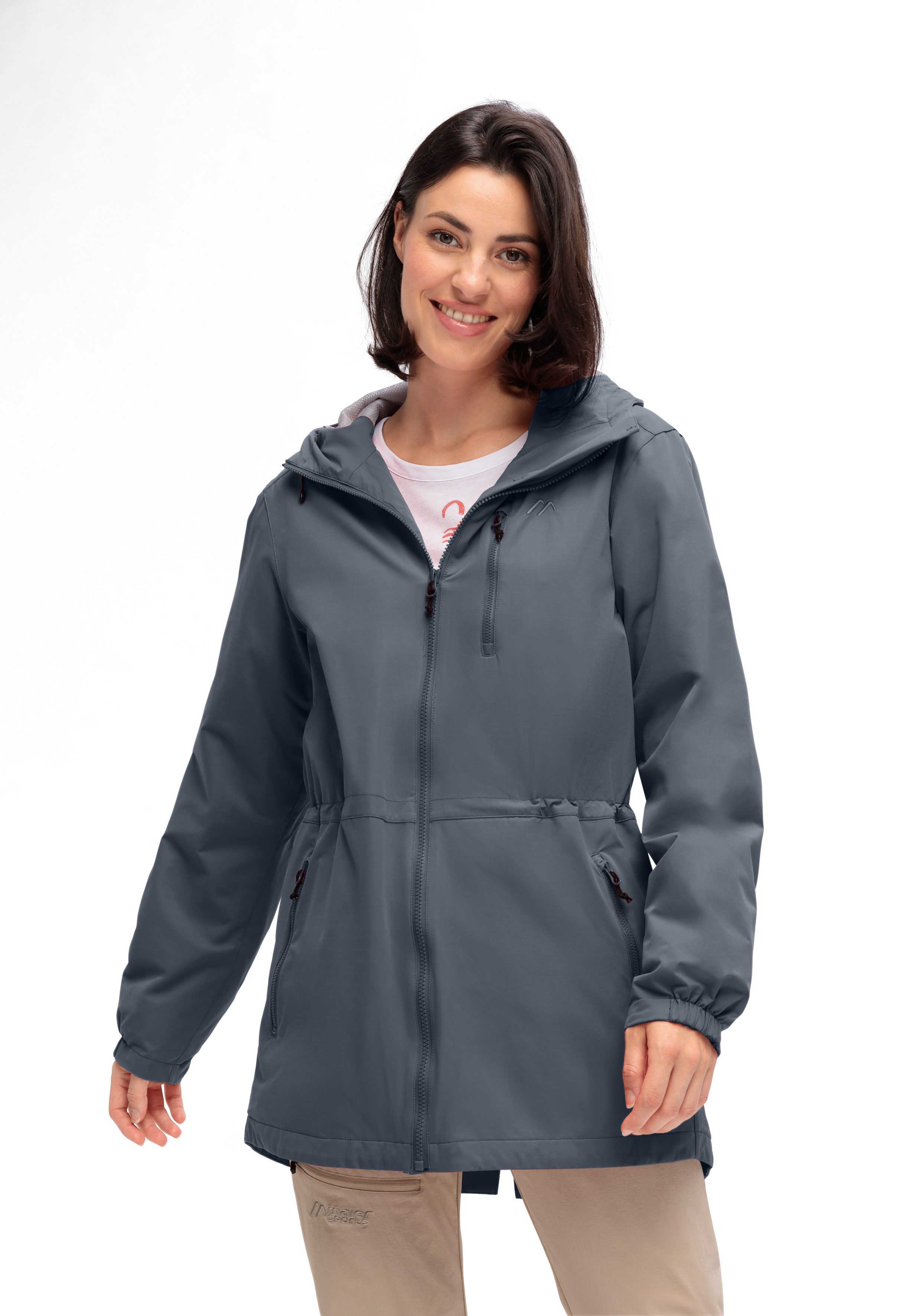 Maier Sports Parka ArorA Loop W Dames jacke waterdicht, outdoorjacke, 3 buitenzakken + binnenzak