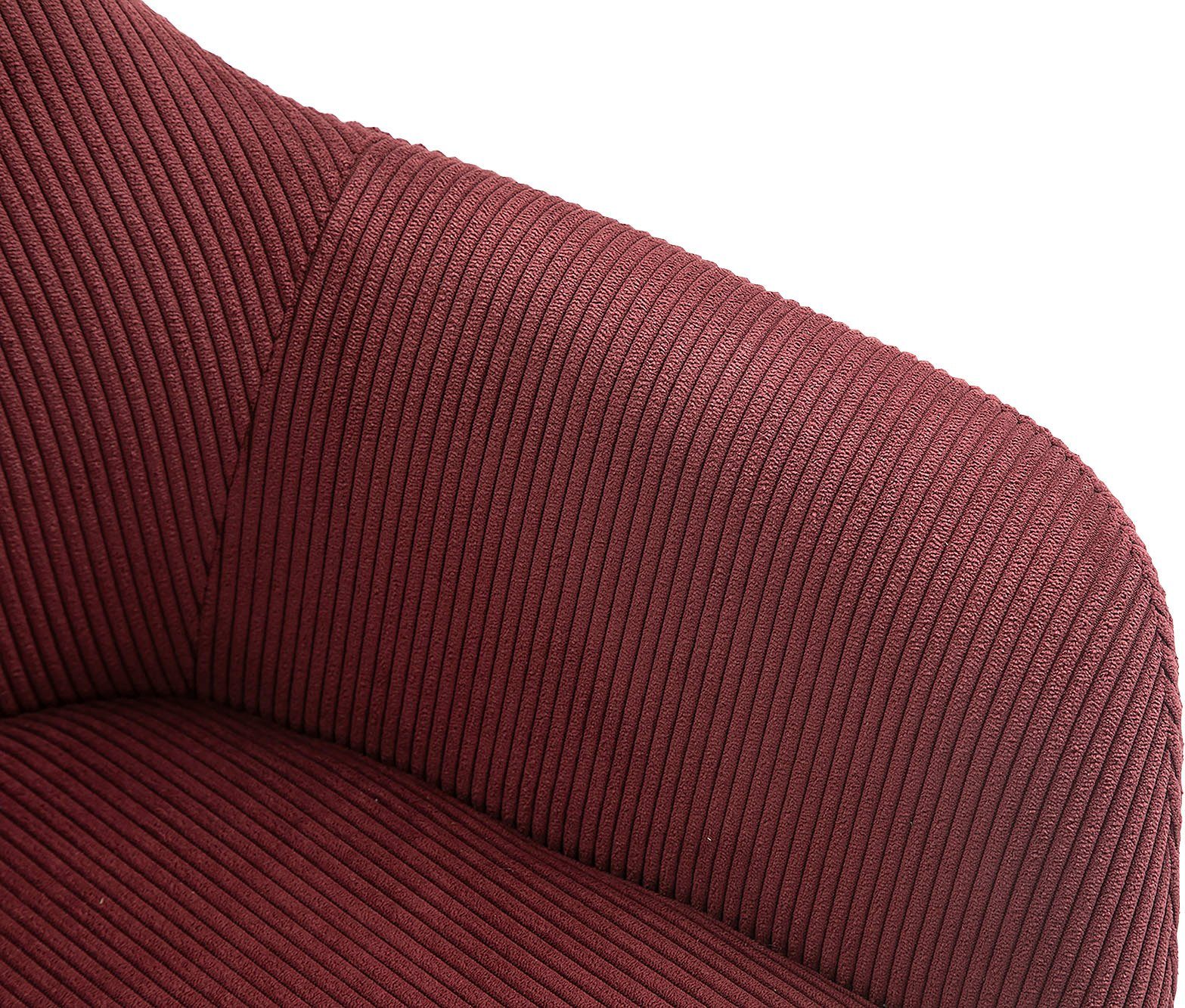 SalesFever Stoel met armleuningen Bekleding in corduroy-look (set, 2 stuks)