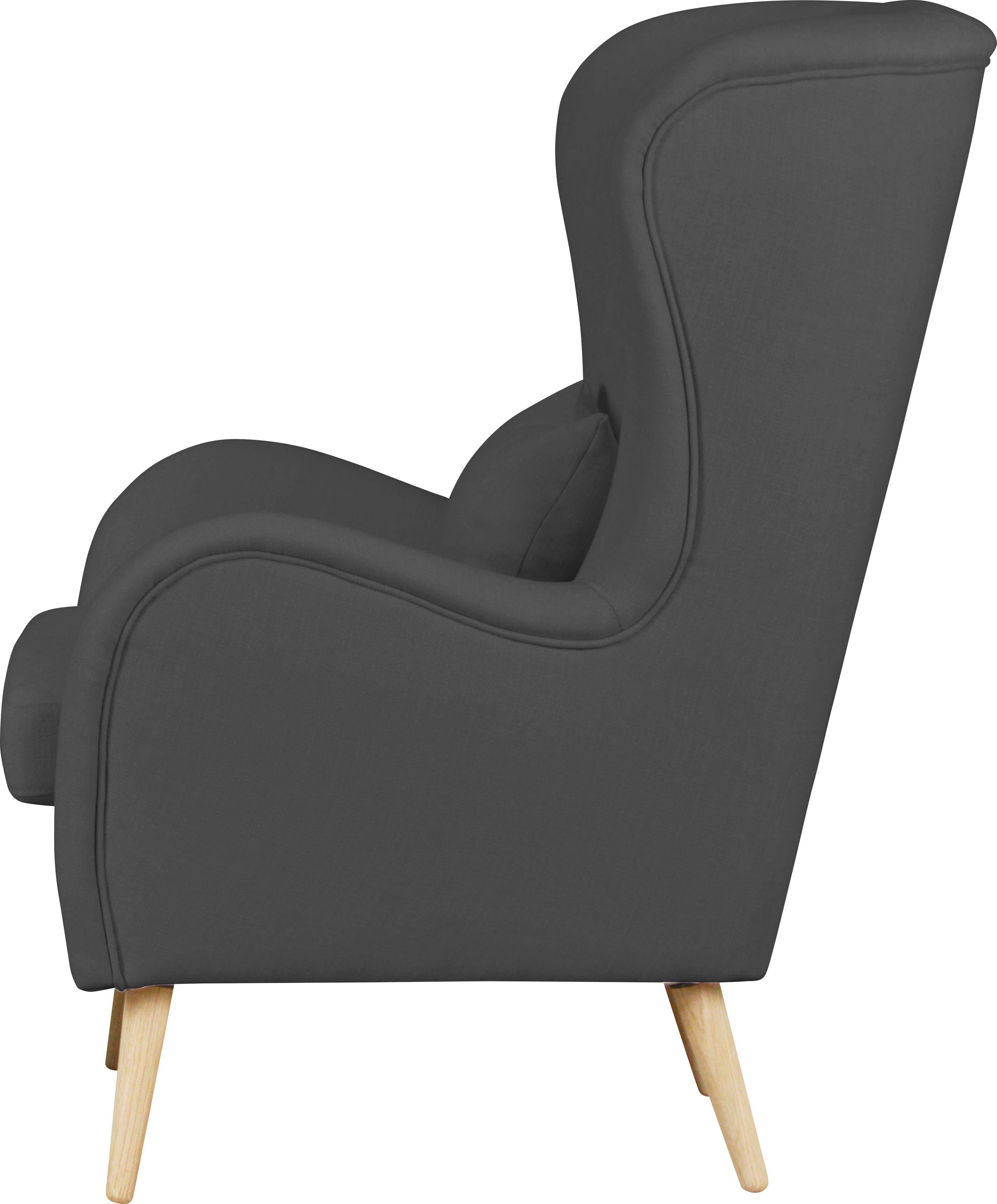 Guido Maria Kretschmer Home&Living Fauteuil Sallito, oorfauteuil, TV-stoel voor woonkamer, ook in velours cord