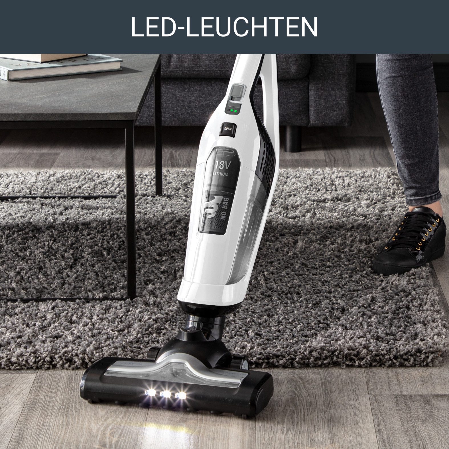 Rowenta Accu-steelstofzuiger Dual Force 2-in-1, moeiteloze opslag, opklapbare handgreep, LED-diffuser