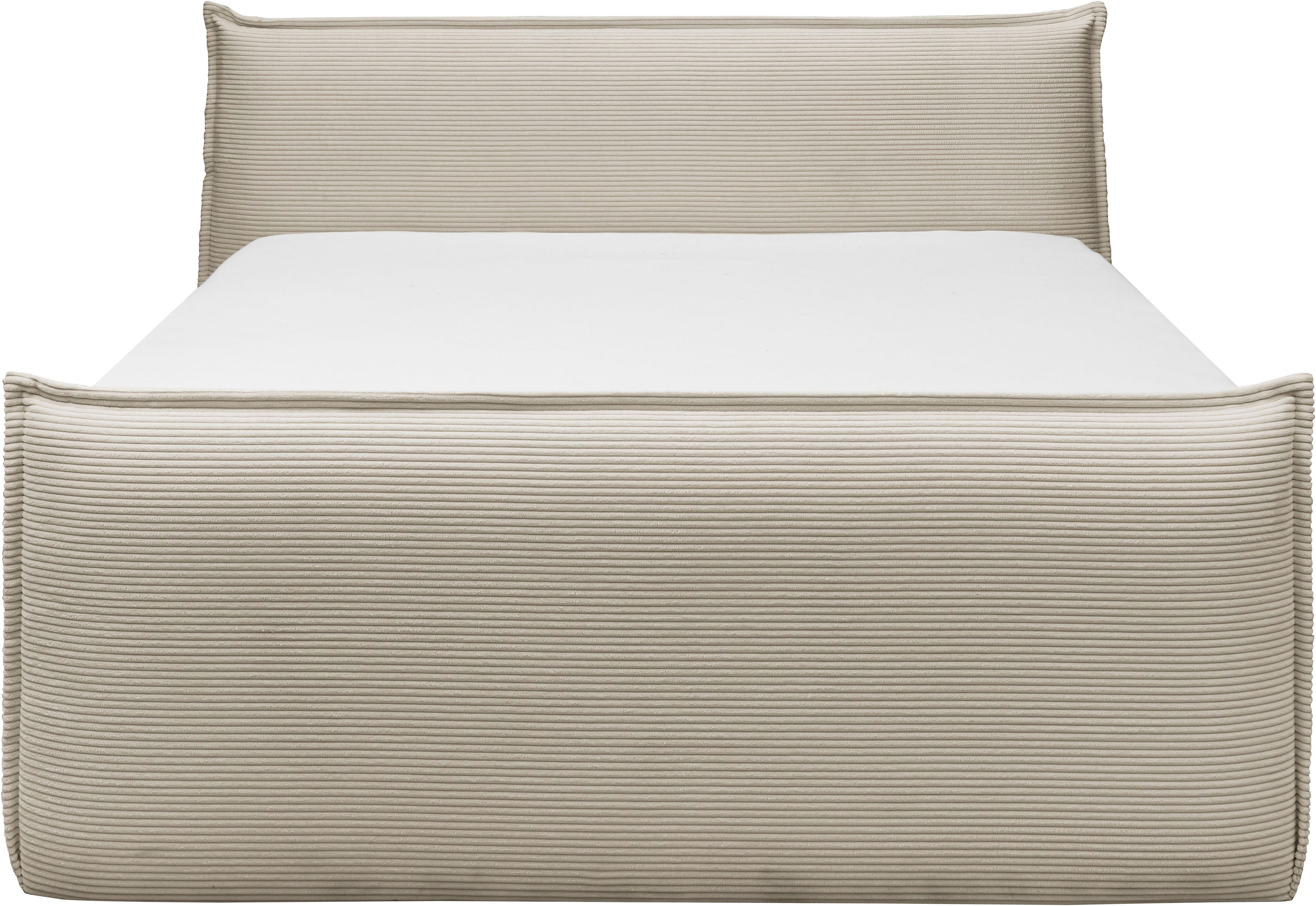 set one by Musterring Boxspring Florida in moderne cord bekleding, met bedlade, in 3 maten verkrijgbaar