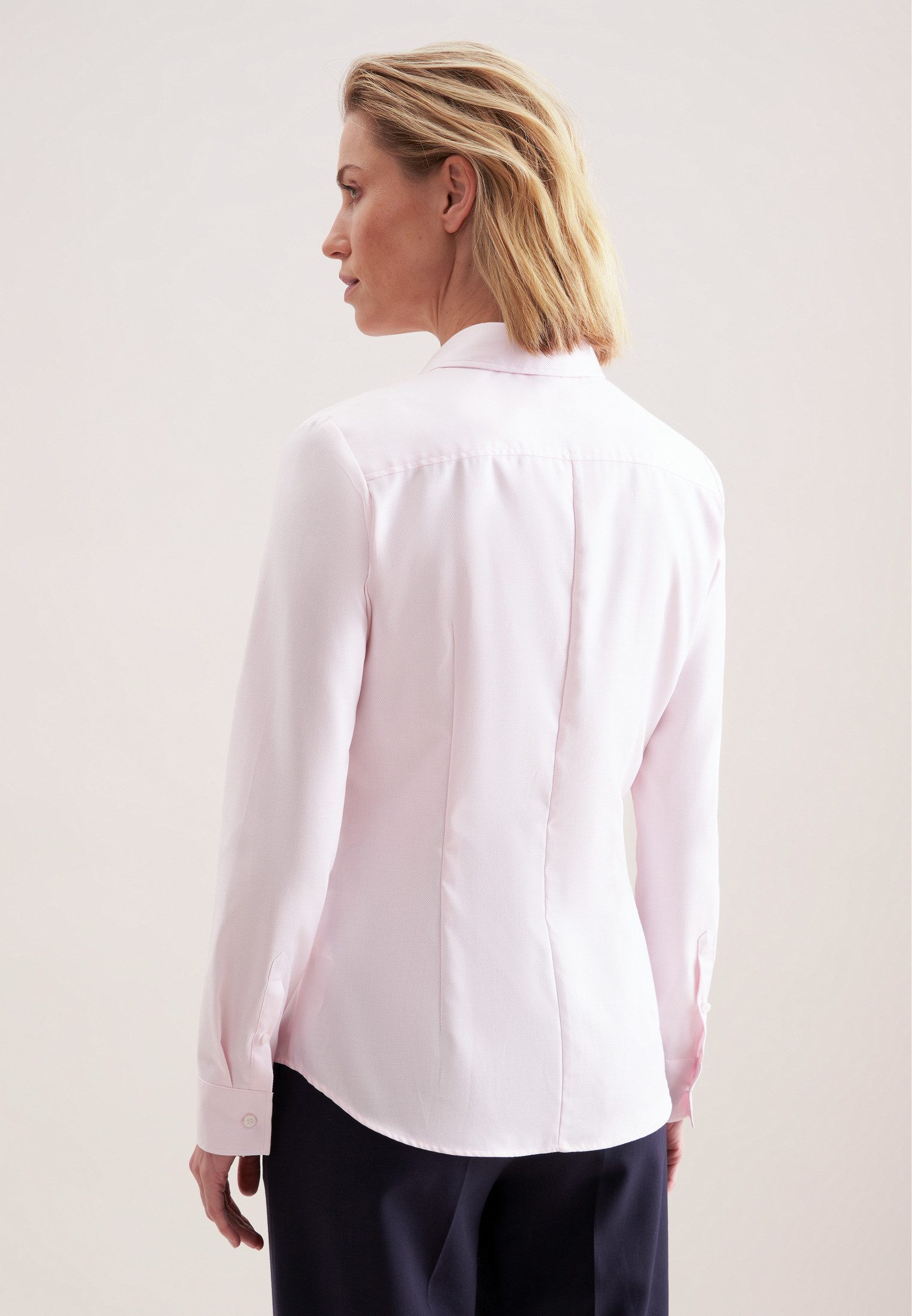 seidensticker Overhemdblouse Lange mouwen kraag uni
