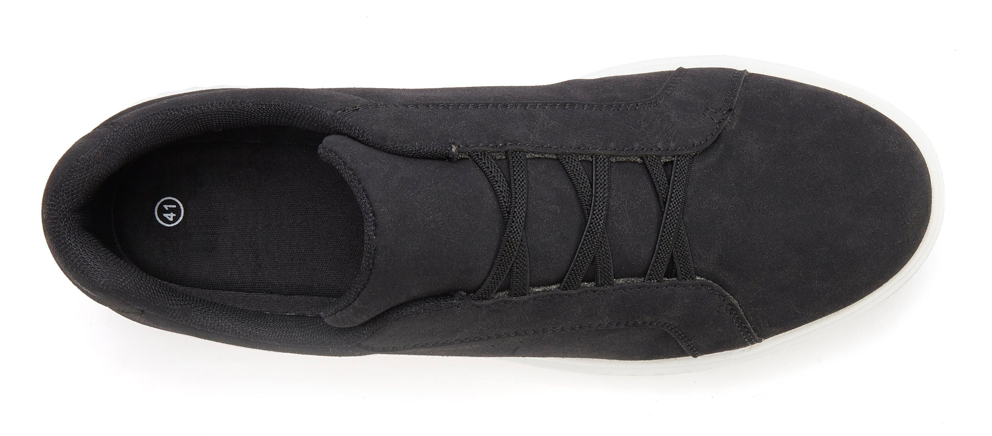 John Devin Sneakers Vrijetijdsschoen, met elastische banden voor snel instappen, unisex vegan