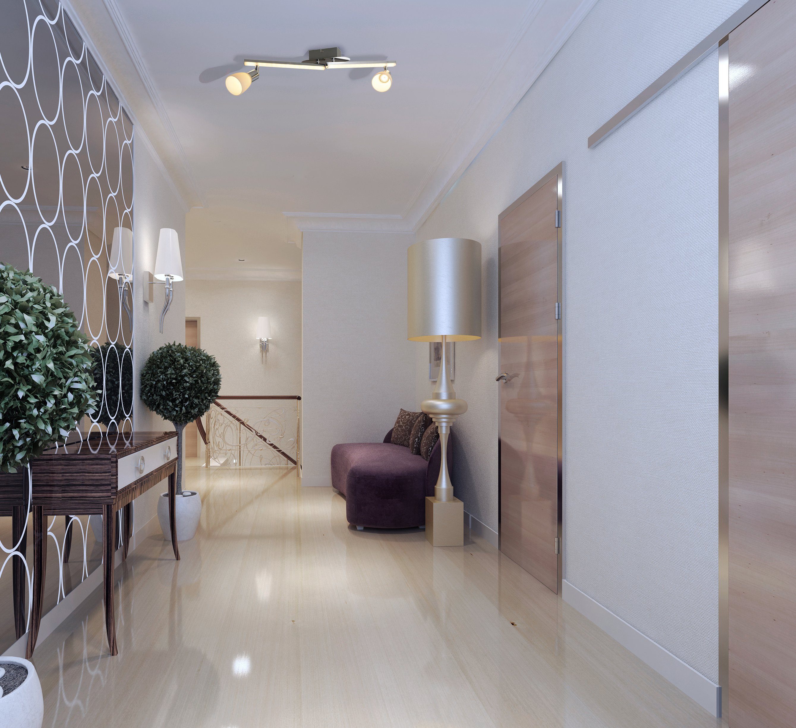 näve Led-plafondlamp Ibiza Led-plafondlamp 2 fittingen >>Ibiza<<, niet dimbaar, chroom/wit (1 stuk)
