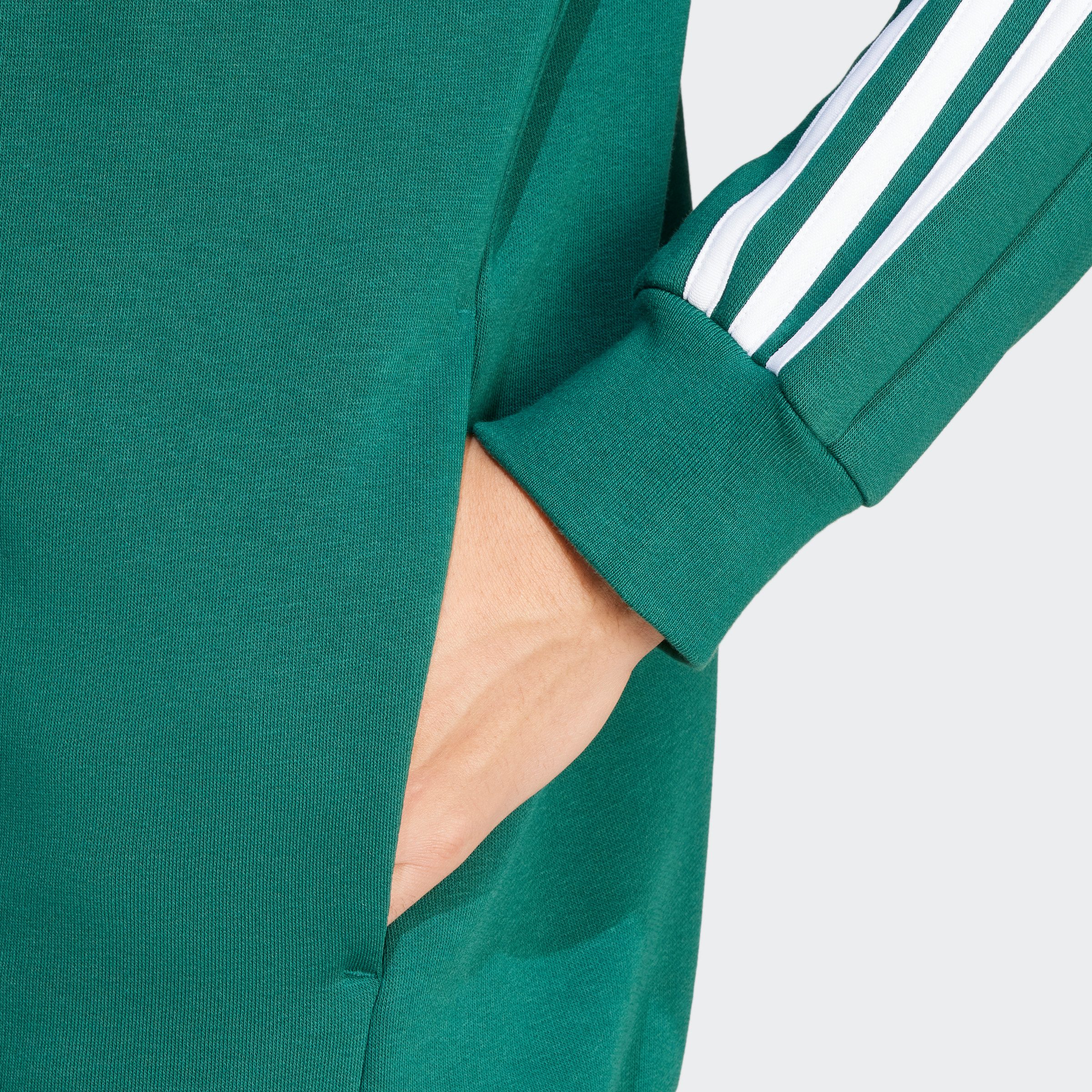 adidas Sportswear Capuchonsweatvest ESSENTIALS 3-STRIPES CAPUCHONJACK comfortabel materiaal van katoenmix (1-delig)