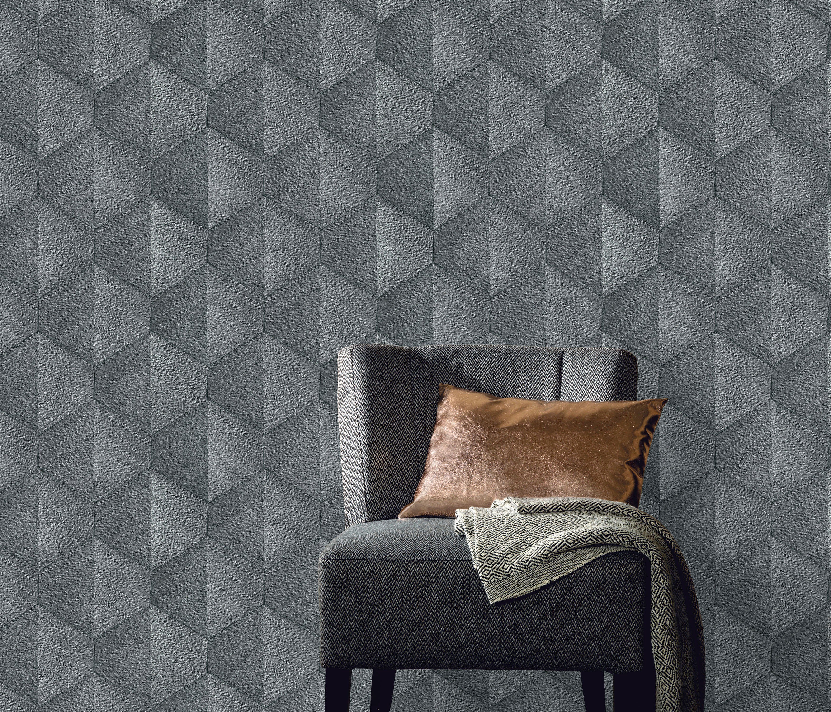 Fashion for walls Vliesbehang Prisma Ftalaten vrij zelfklevend behang grijs