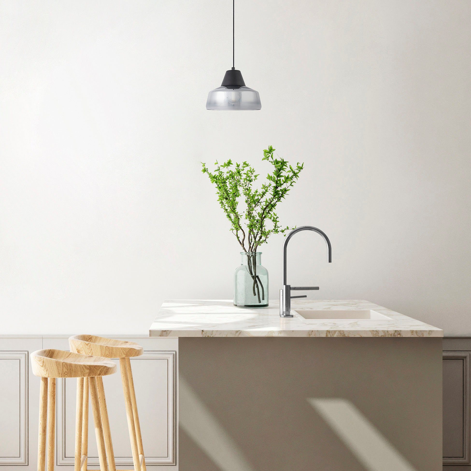 Paco Home Hanglamp Diara Glas eetkamer lamp hanglamp modern vintage industrieel E27