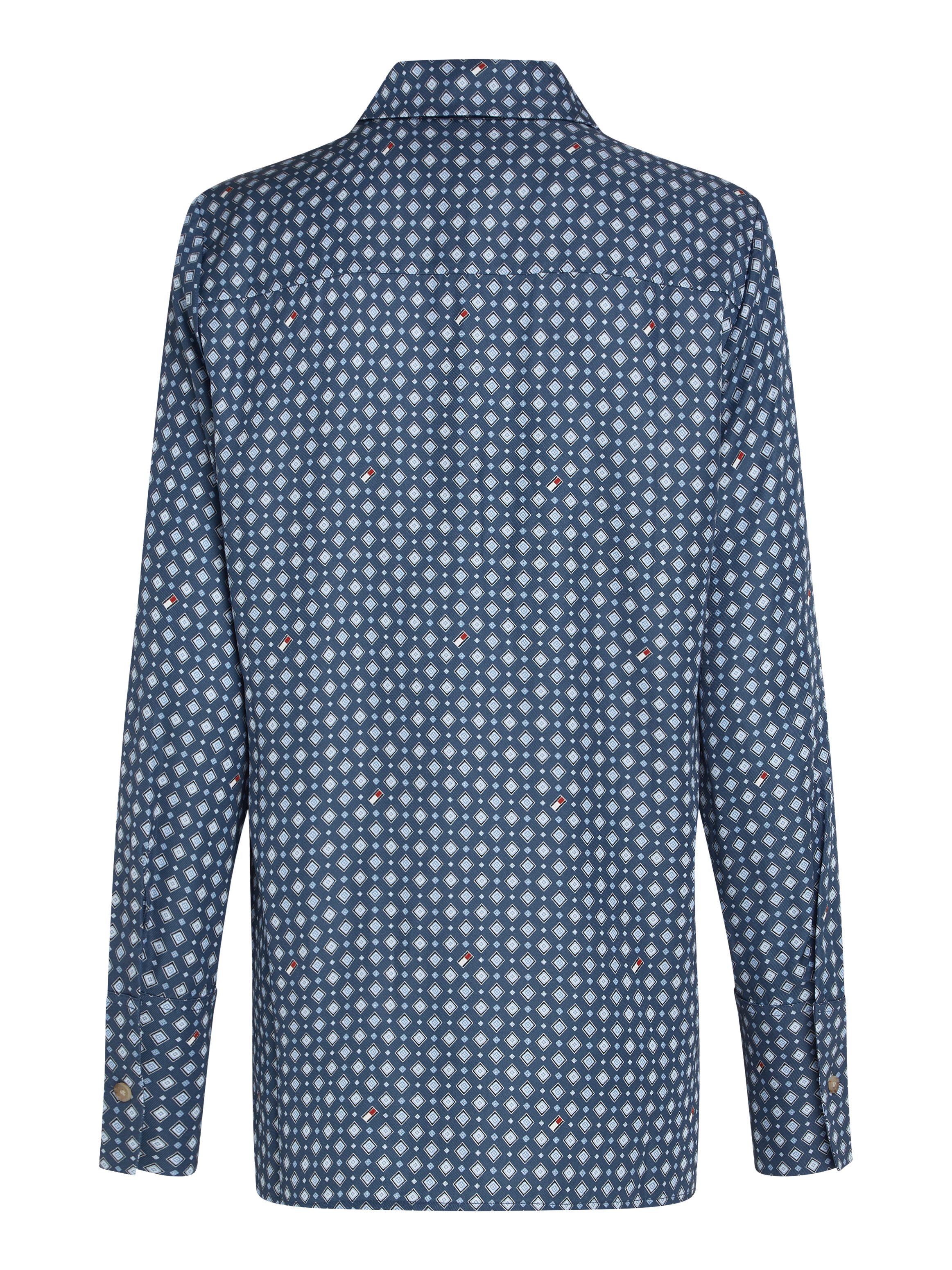 Tommy Hilfiger Overhemdblouse FOULARD REGULAR SHIRT met tommy hilfiger-logo