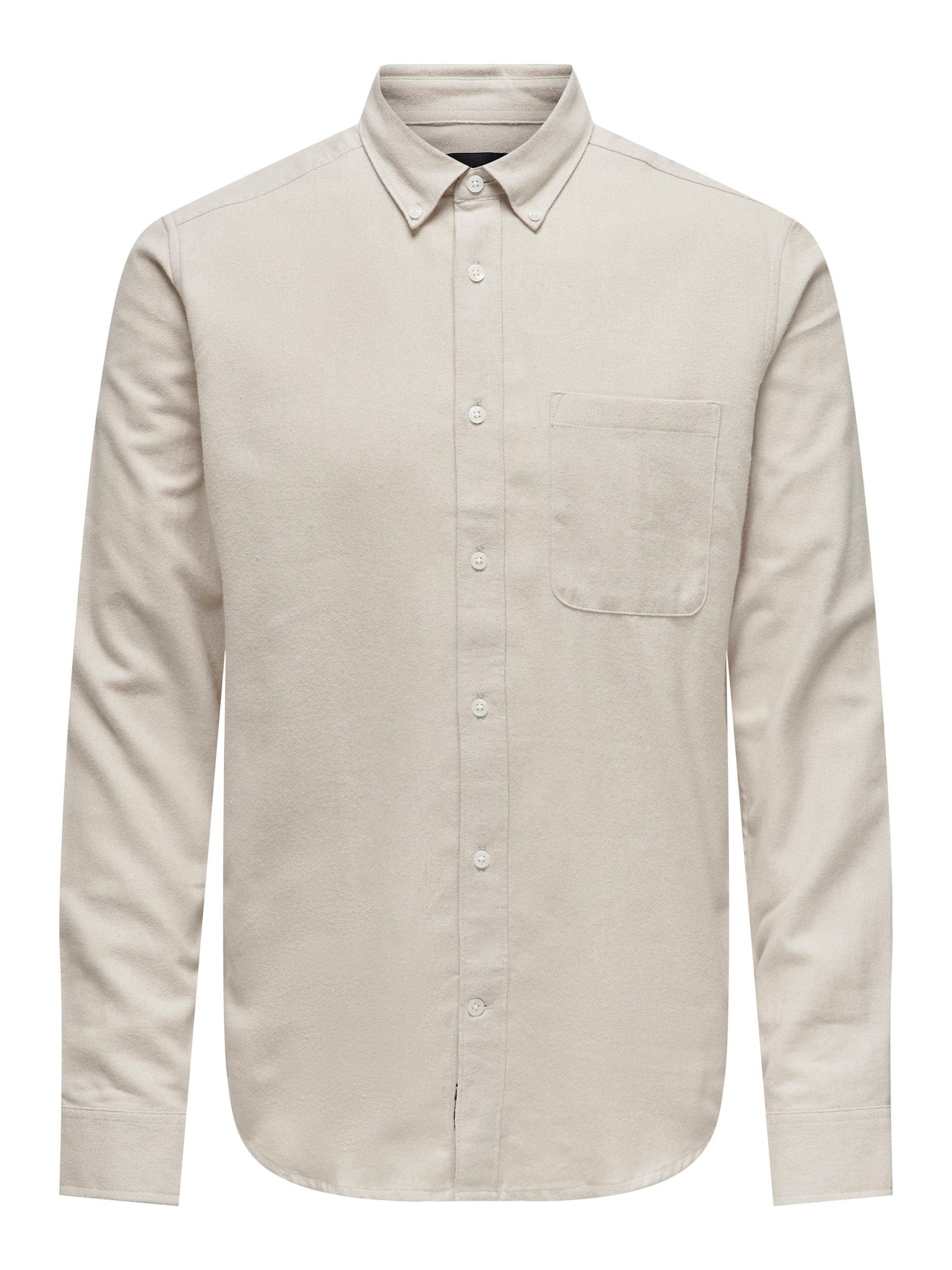 ONLY & SONS Overhemd met lange mouwen ONSGUDMUND SLIM 1-PKT SOLID SHIRT NOOS