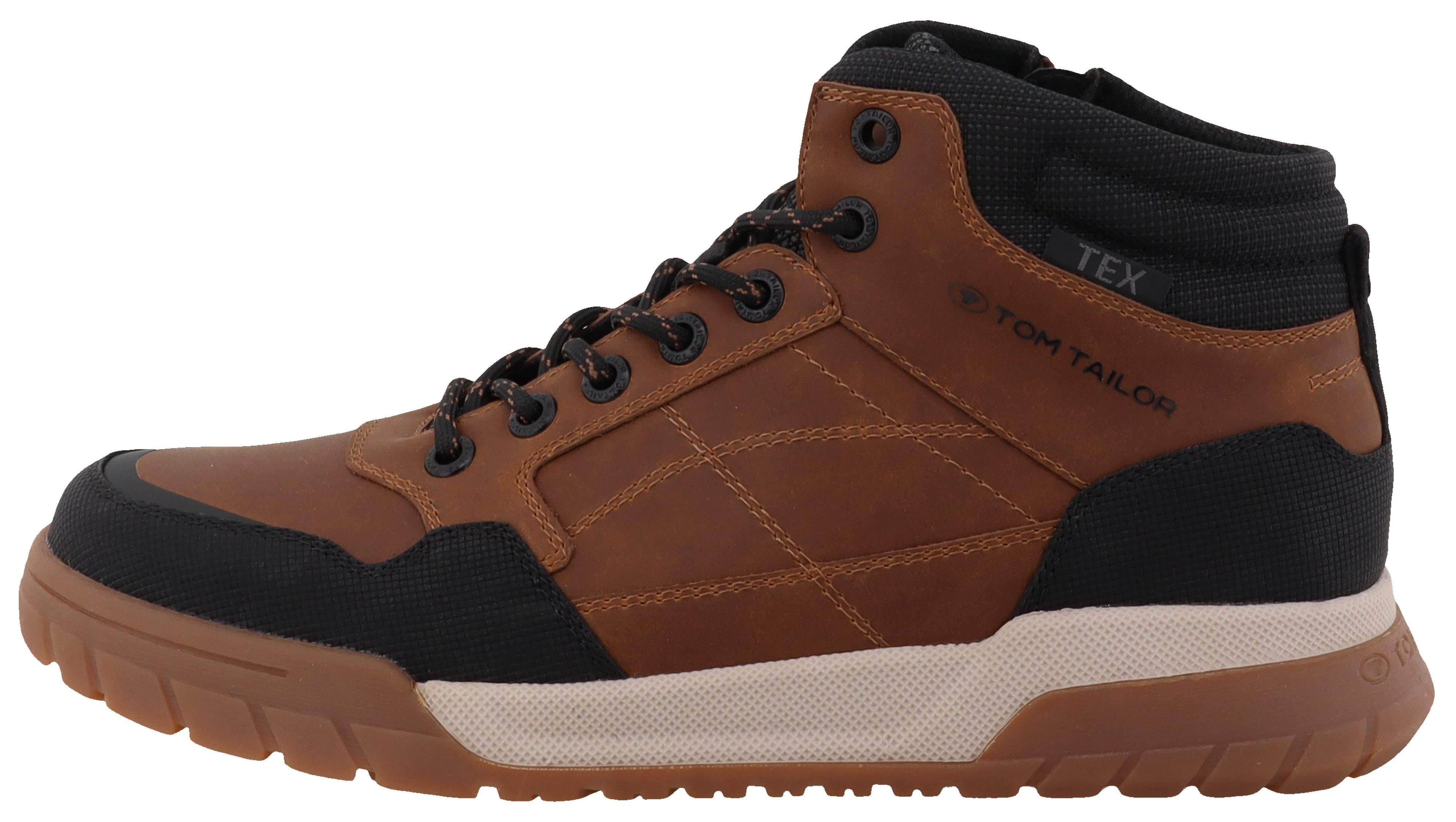 Tom Tailor Veterschoenen high top sneaker, trekkingschoen met gevoerde schacht, breedte g