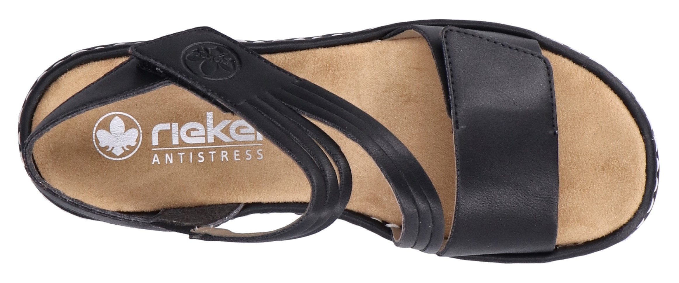 Rieker Plateausandalen Zomerschoen, sandaal, sleehak, met klittenband