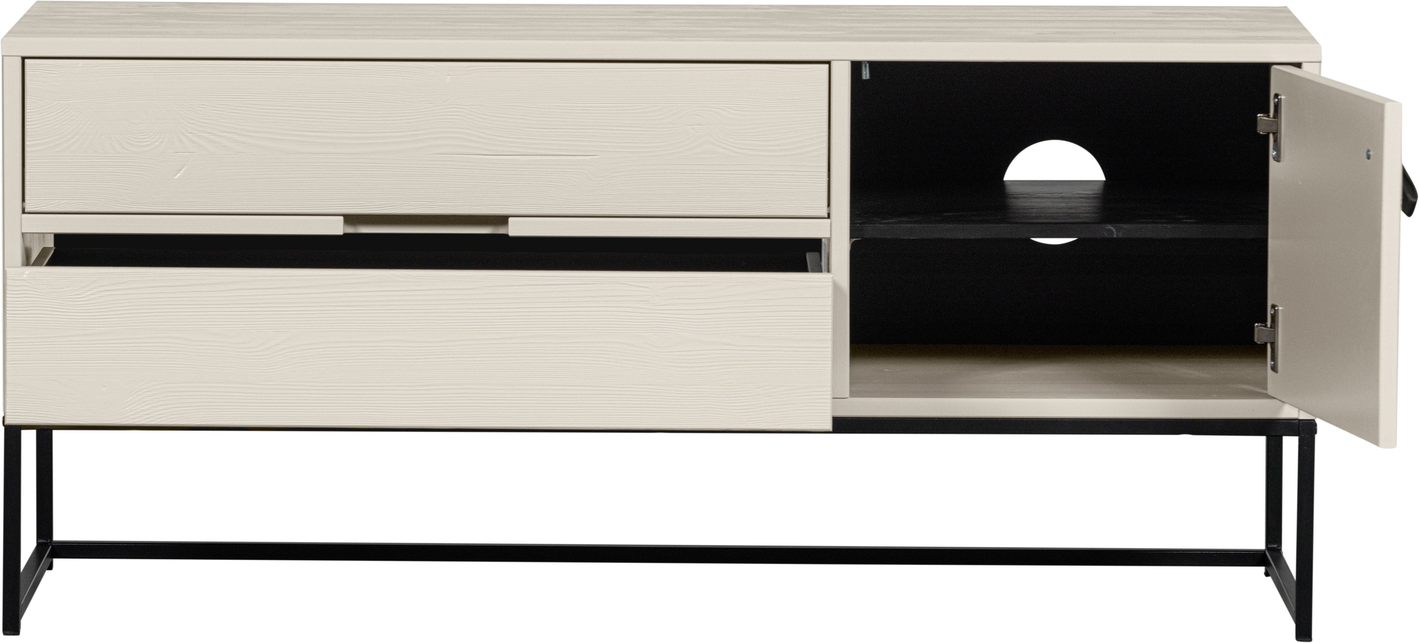 WOOOD Tv-meubel Silas TV-Lowboard Commode, 2 lades en 1 deur, veel opbergruimte, breedte 120 of 180 cm