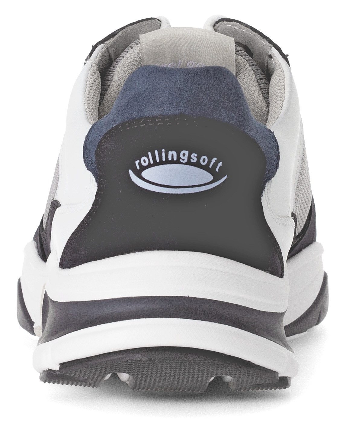 Gabor Rollingsoft Sneakers met sleehak , vrijetijdsschoen, lage schoen, veterschoen met logo op de hiel, g-breedte