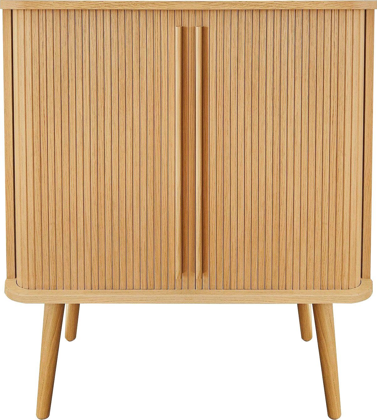 Woodman Highboard Rove Opbergkast bijzonder ontwerp, breedte 83 cm, met eikenfineer highboards beige
