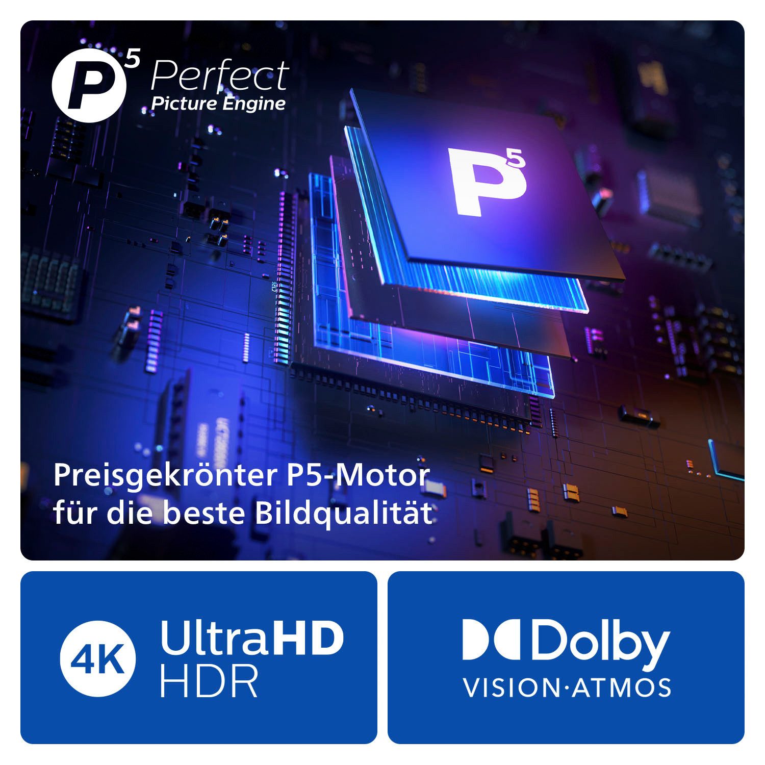 Philips Led-TV, 139 cm / 55", 4K Ultra HD, Smart TV