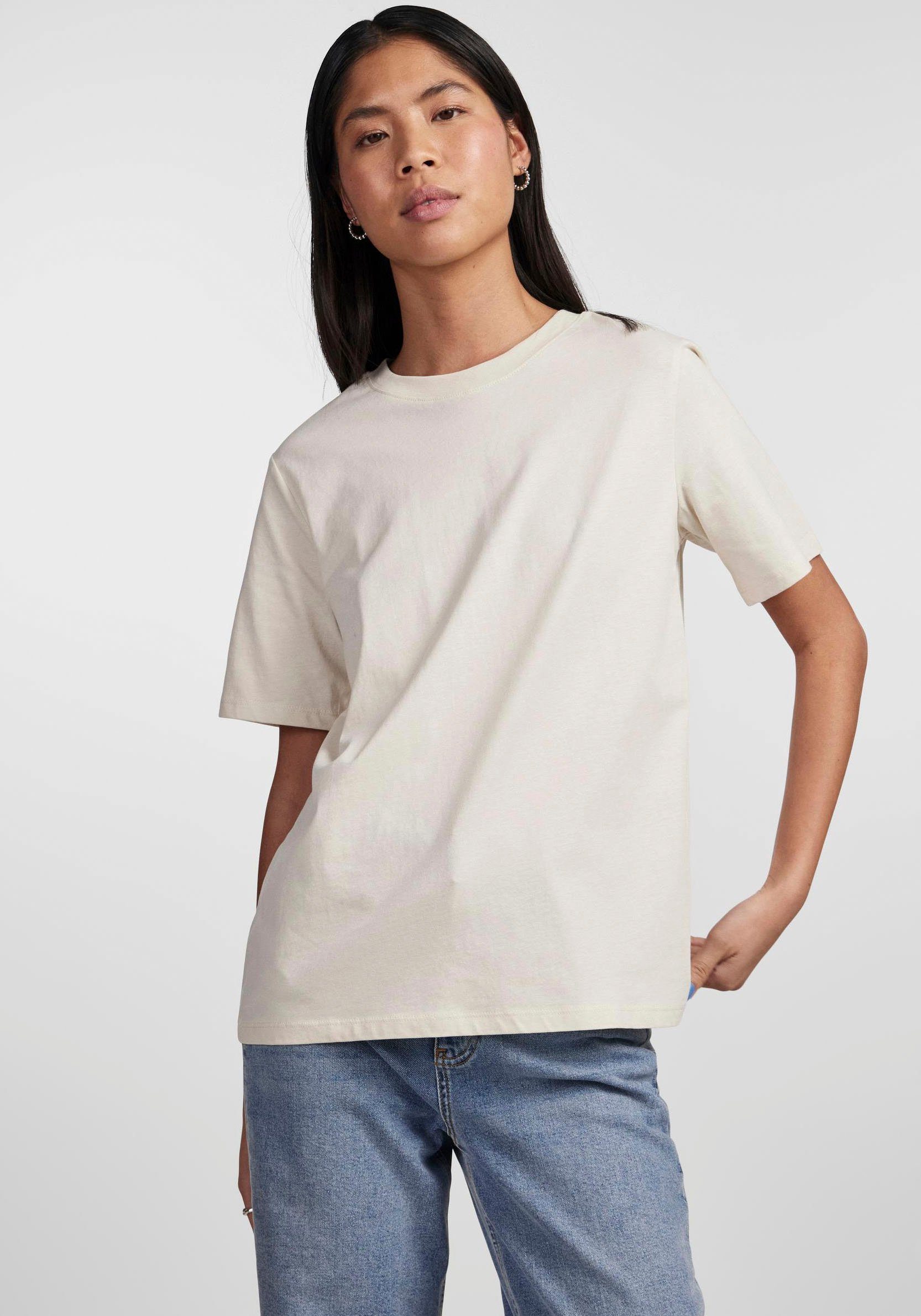 pieces Shirt met ronde hals PCRIA SS SOLID TEE NOOS BC