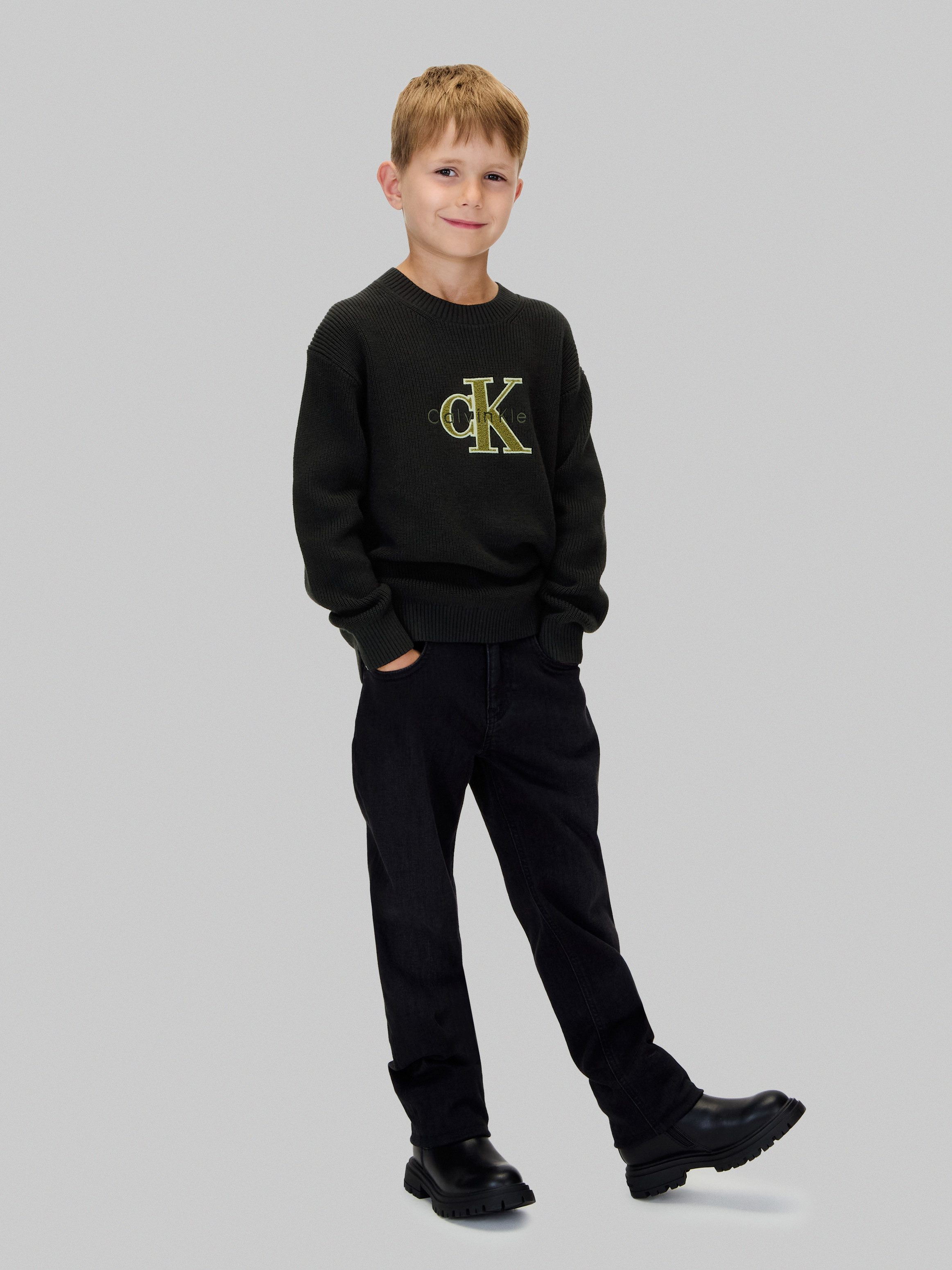 Calvin Klein Gebreide trui Towelling Ck Stitch Sweater