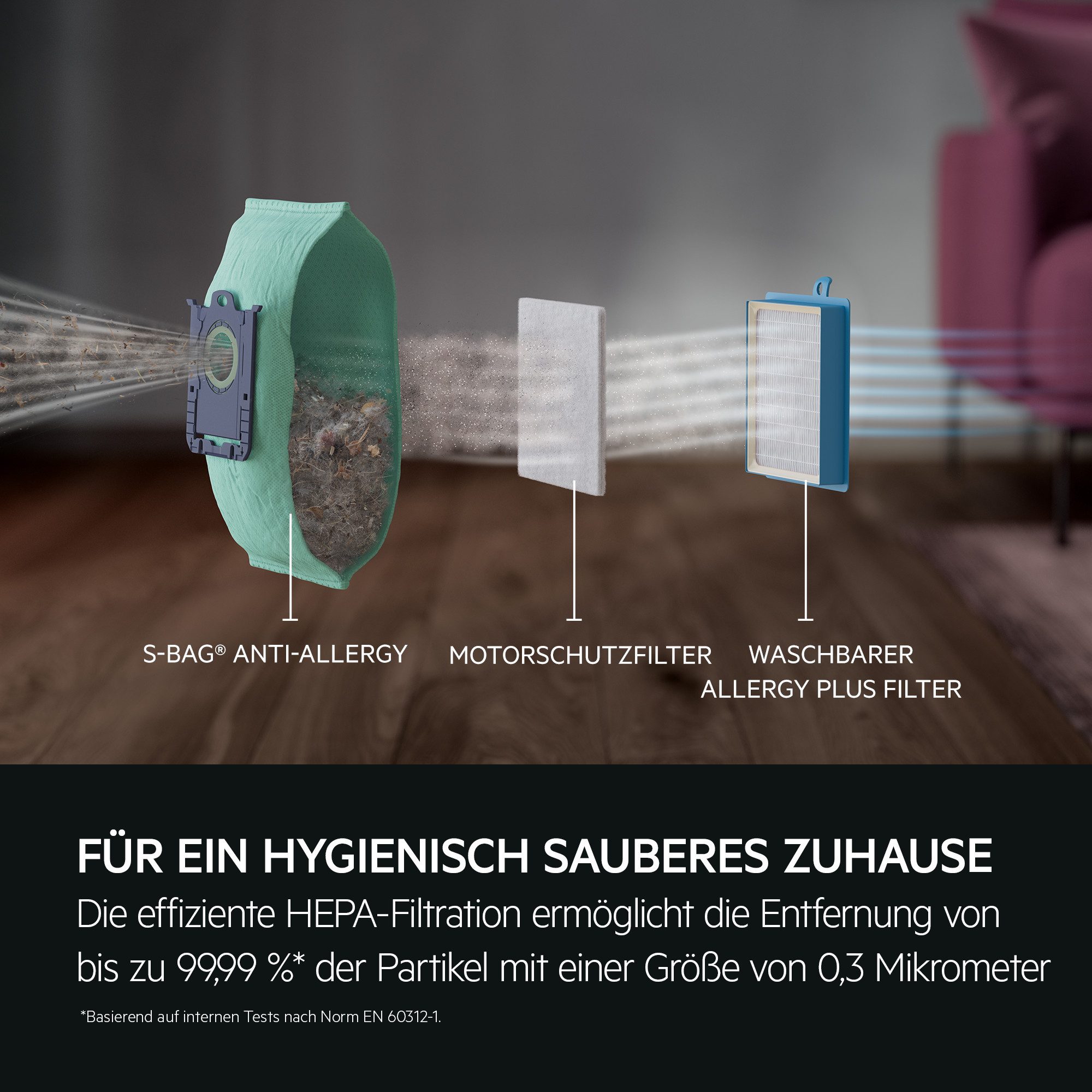 AEG Stofzuiger HYGIENIC 6000 (AB61H6SW) hoog zuigvermogen, inclusief extra zuigmonden, 50% recyclingkunststof
