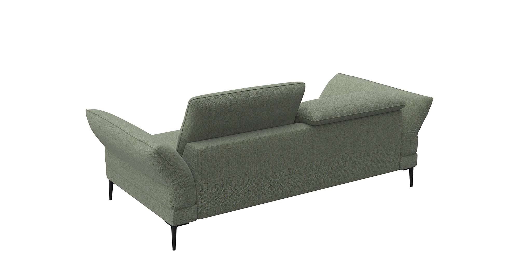 FLEXLUX 2,5-zits Salino, functie-sofa, relaxsofa Bank met arm- en hoofdeinde verstellingen, koudschuim & staalgolven