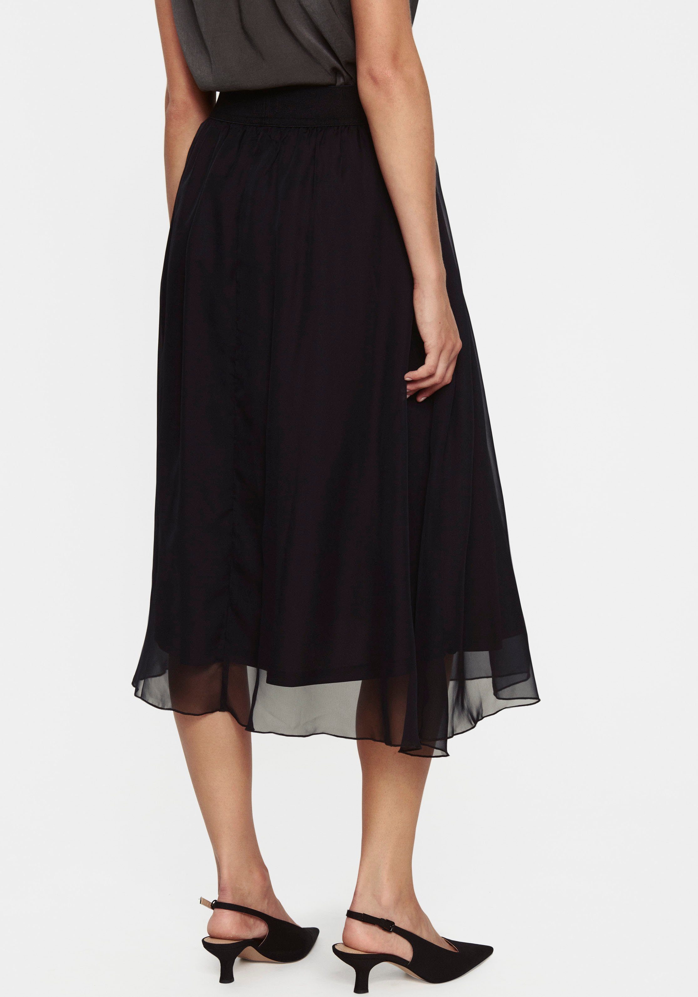 Saint Tropez Midirok CoralSZ Skirt gemaakt van chiffon