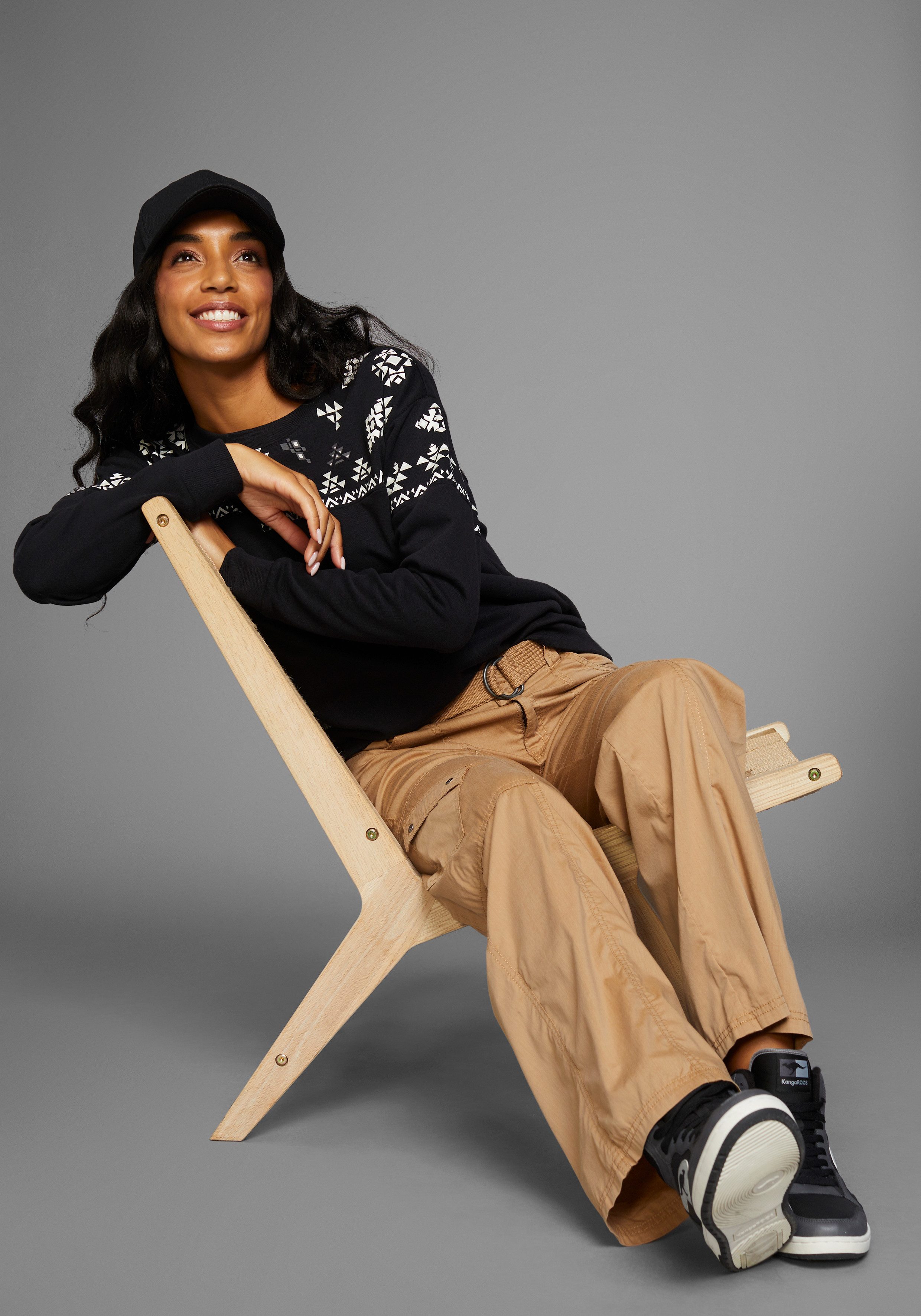 KangaROOS Sweatshirt met noorse print
