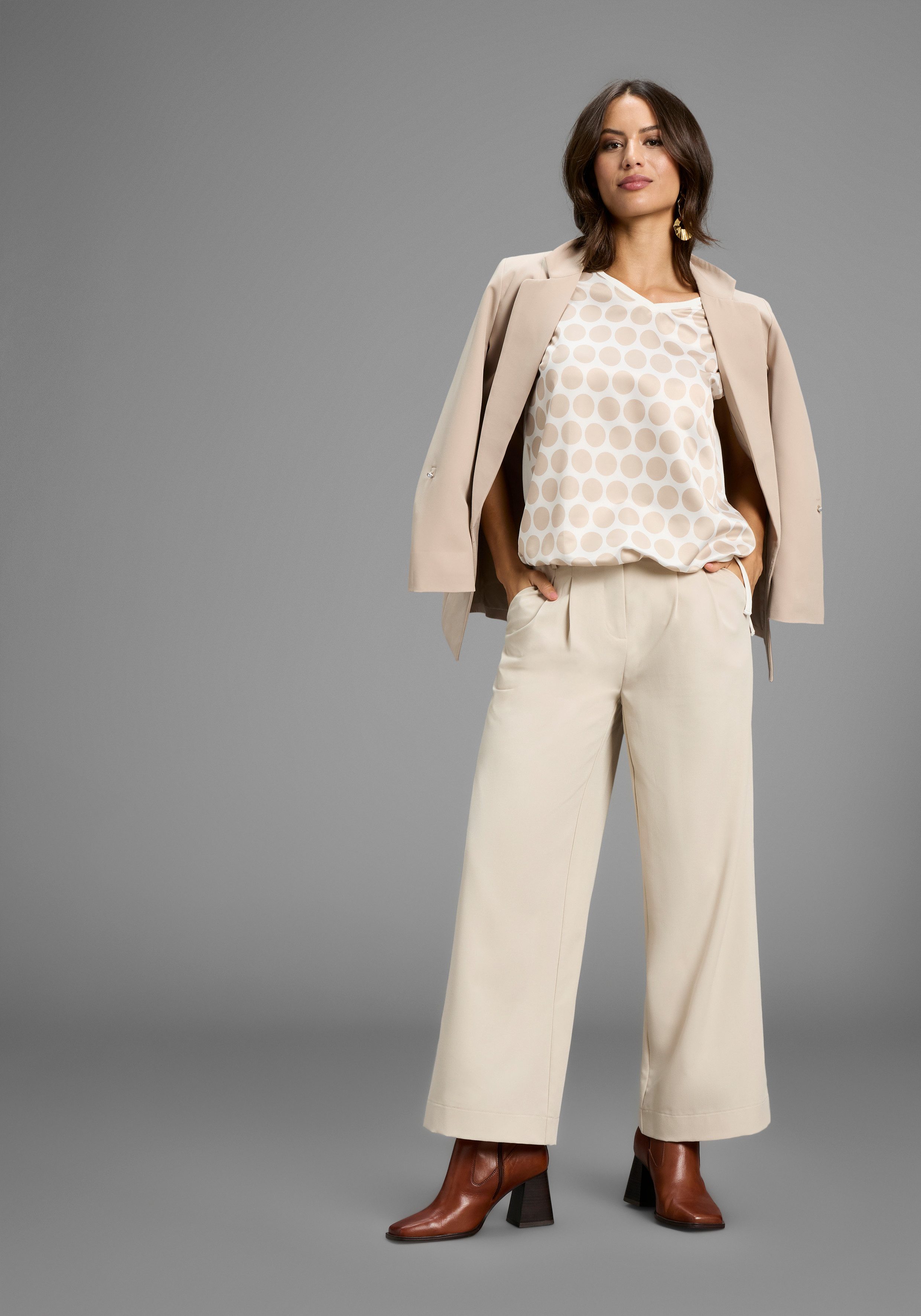 Laura Scott Overhemdblouse in stipdesign - nieuwe collectie