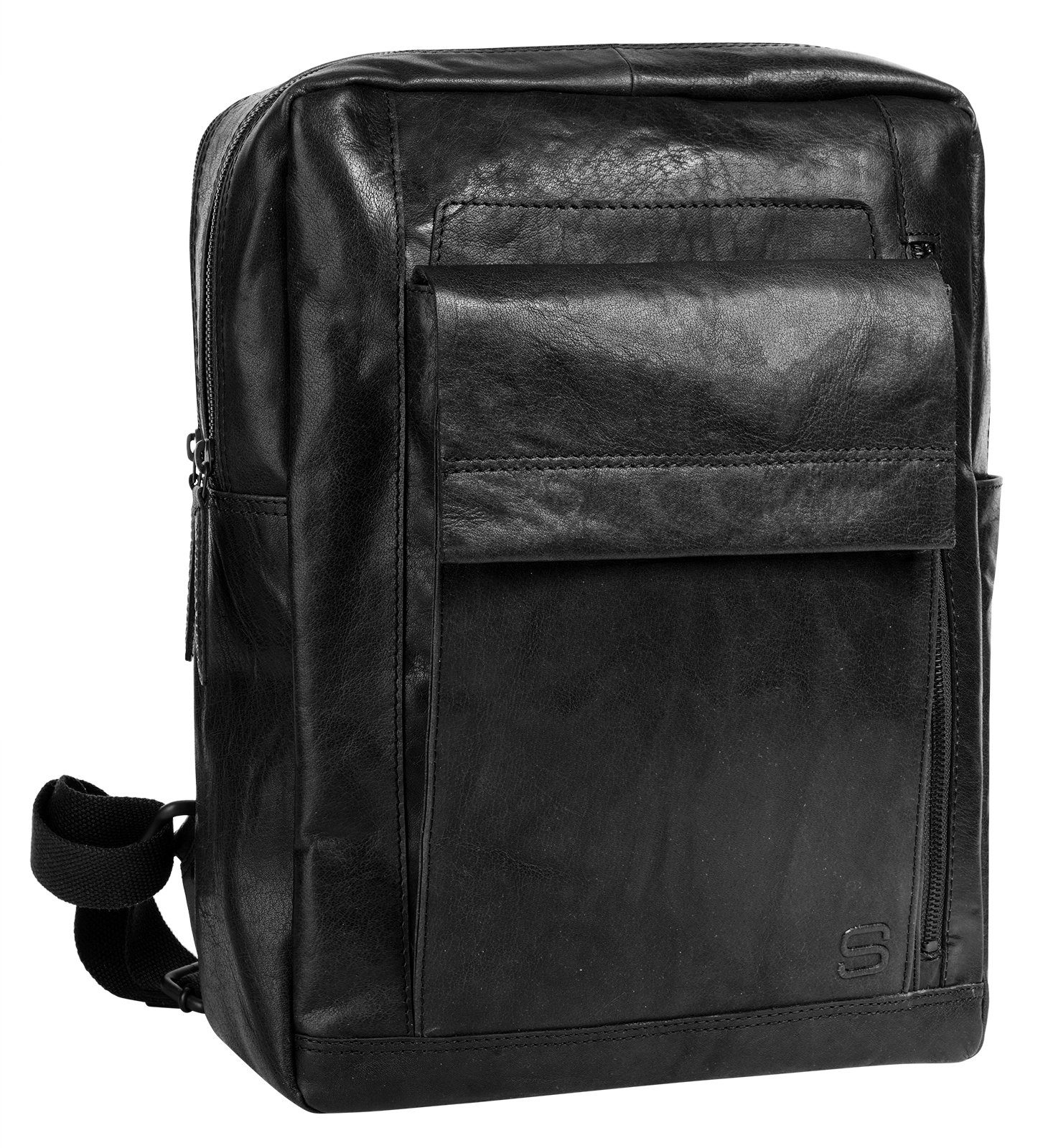 Spikes & Sparrow Laptoprugzak echt leder