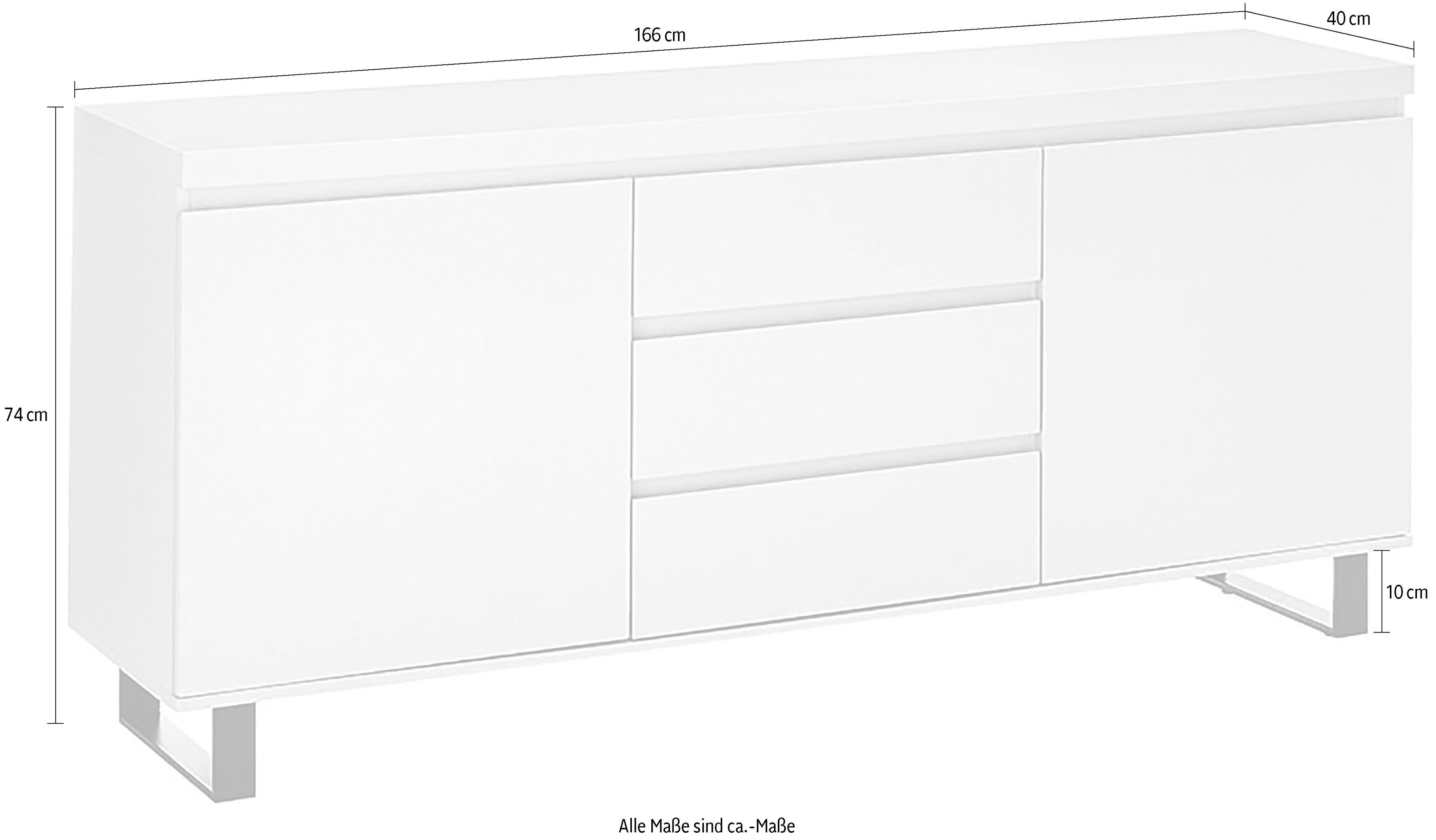 MCA furniture Dressoir AUSTIN dressoir Deuren met demping/ soft-close
