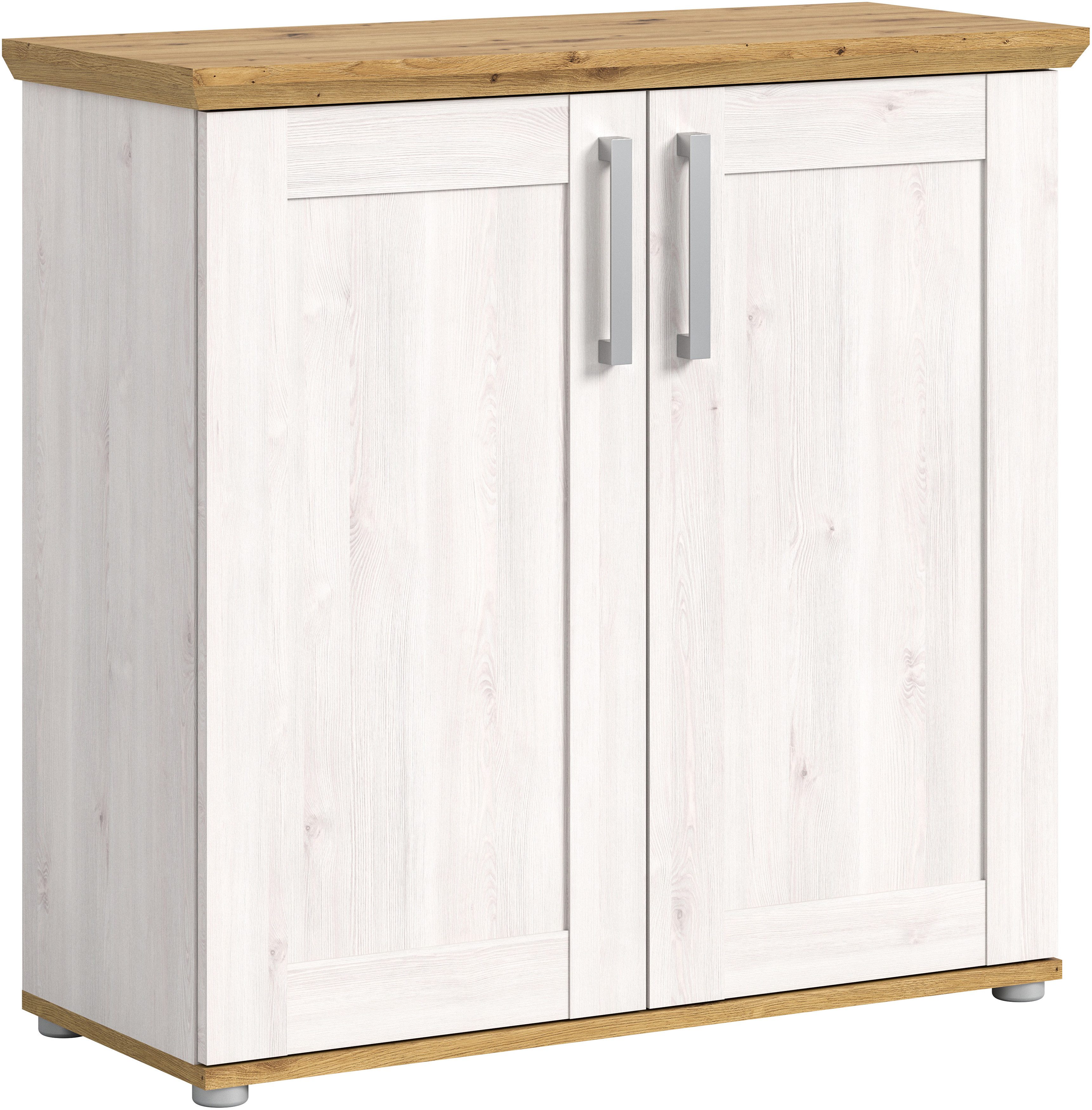 Home affaire Kast Cosenza, Breedte 95 cm, 2 Deuren, 2 Planken, 3 Vakken, 2-kleurig