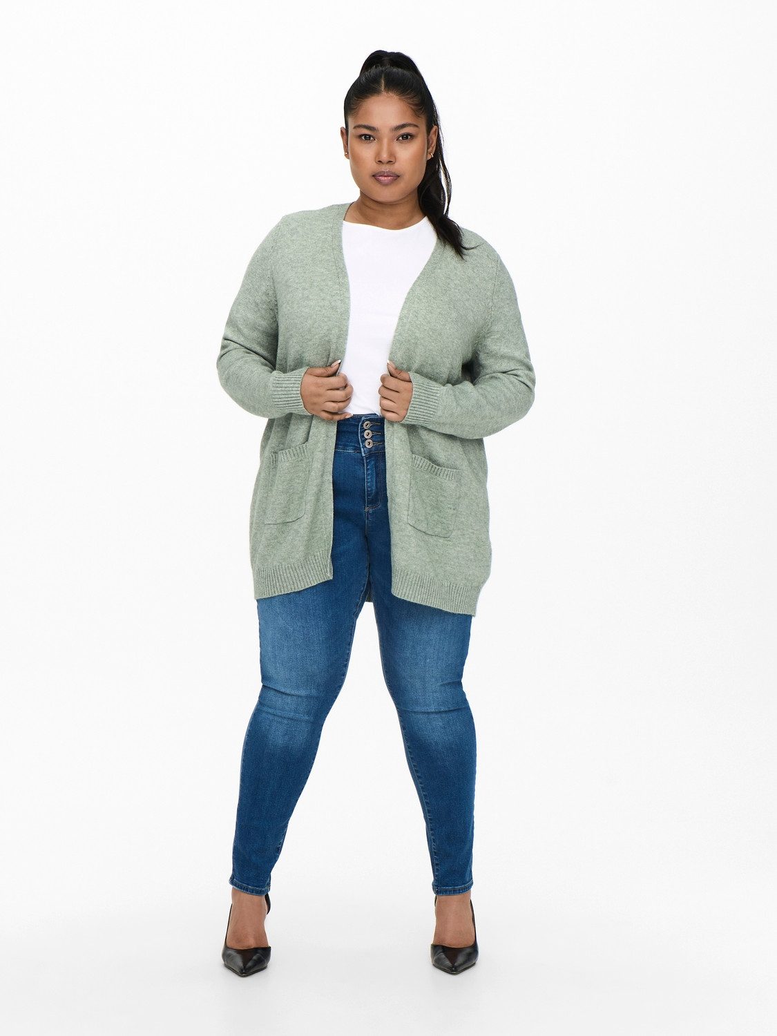 ONLY CARMAKOMA Vest CARESLY L/S OPEN CARDIGAN NOOS KNT