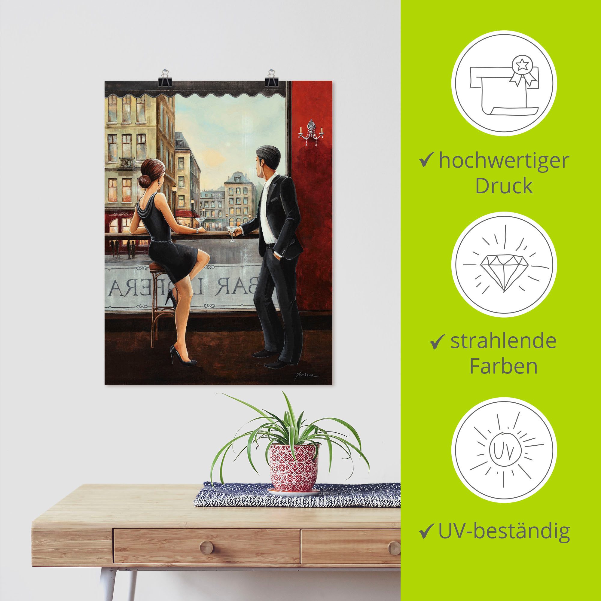 Artland Artprint Beer als artprint van aluminium, artprint voor buiten, artprint op linnen, poster, muursticker