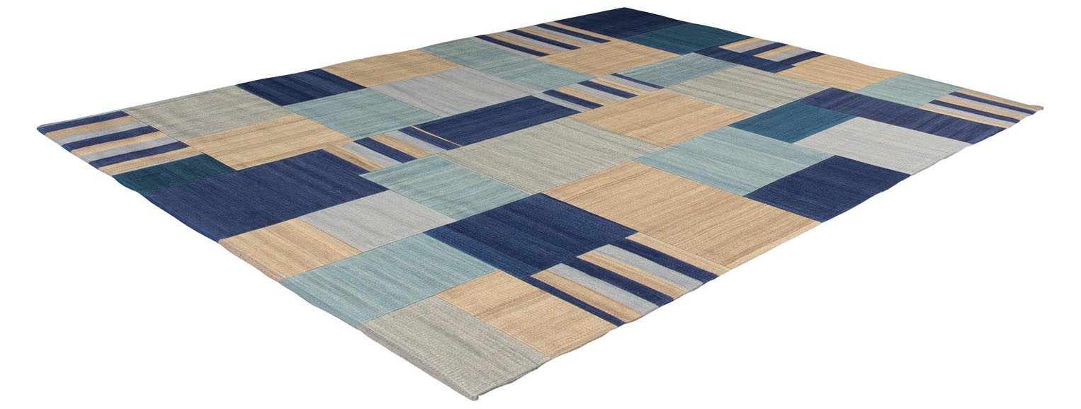 Kayoom Vloerkleed Radical 315 Handgeweven jacquard kilim, hoogwaardige materiaalcombinatie.