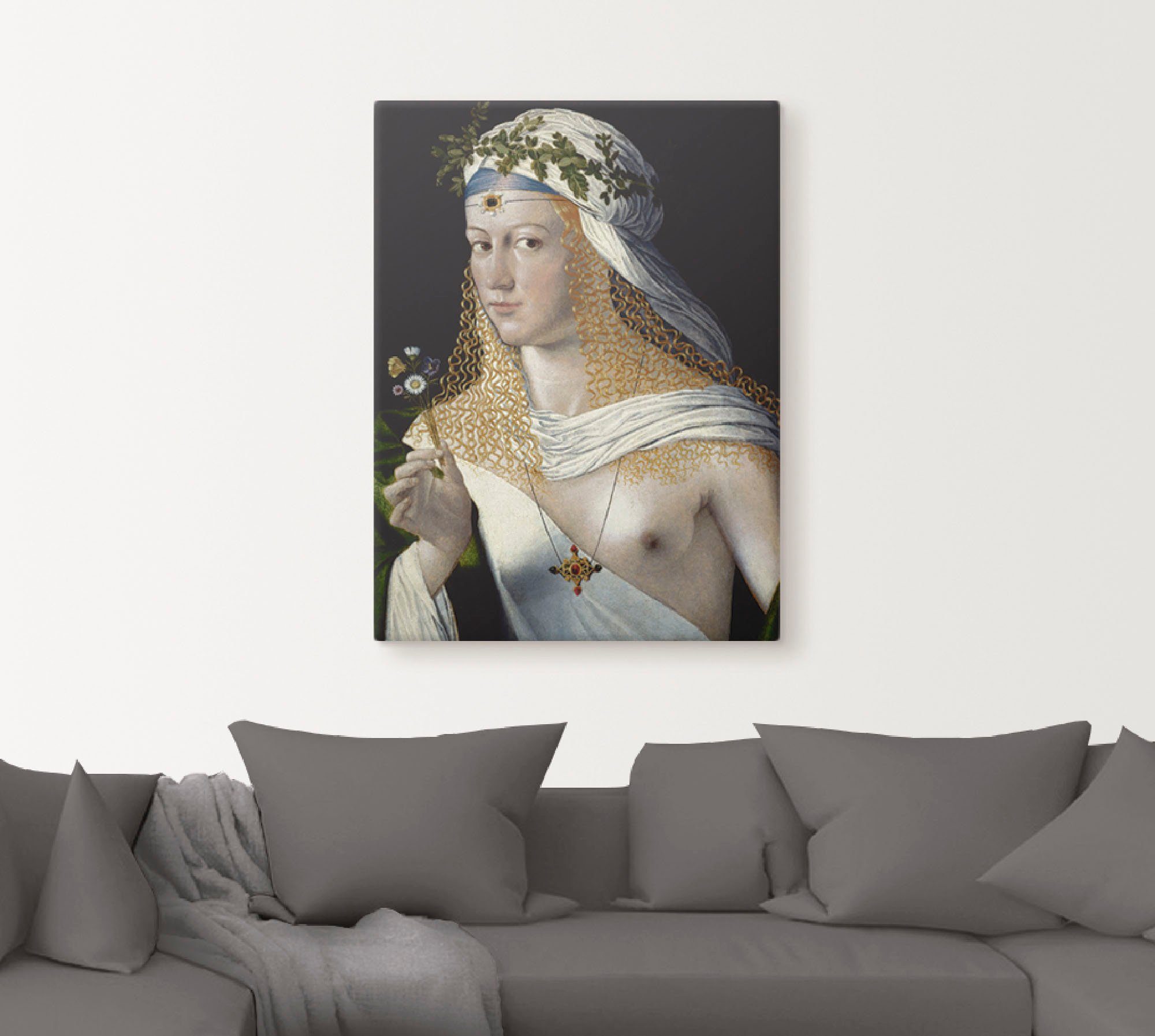 Artland Artprint op linnen Ideaal portret van een courtisane als Flora