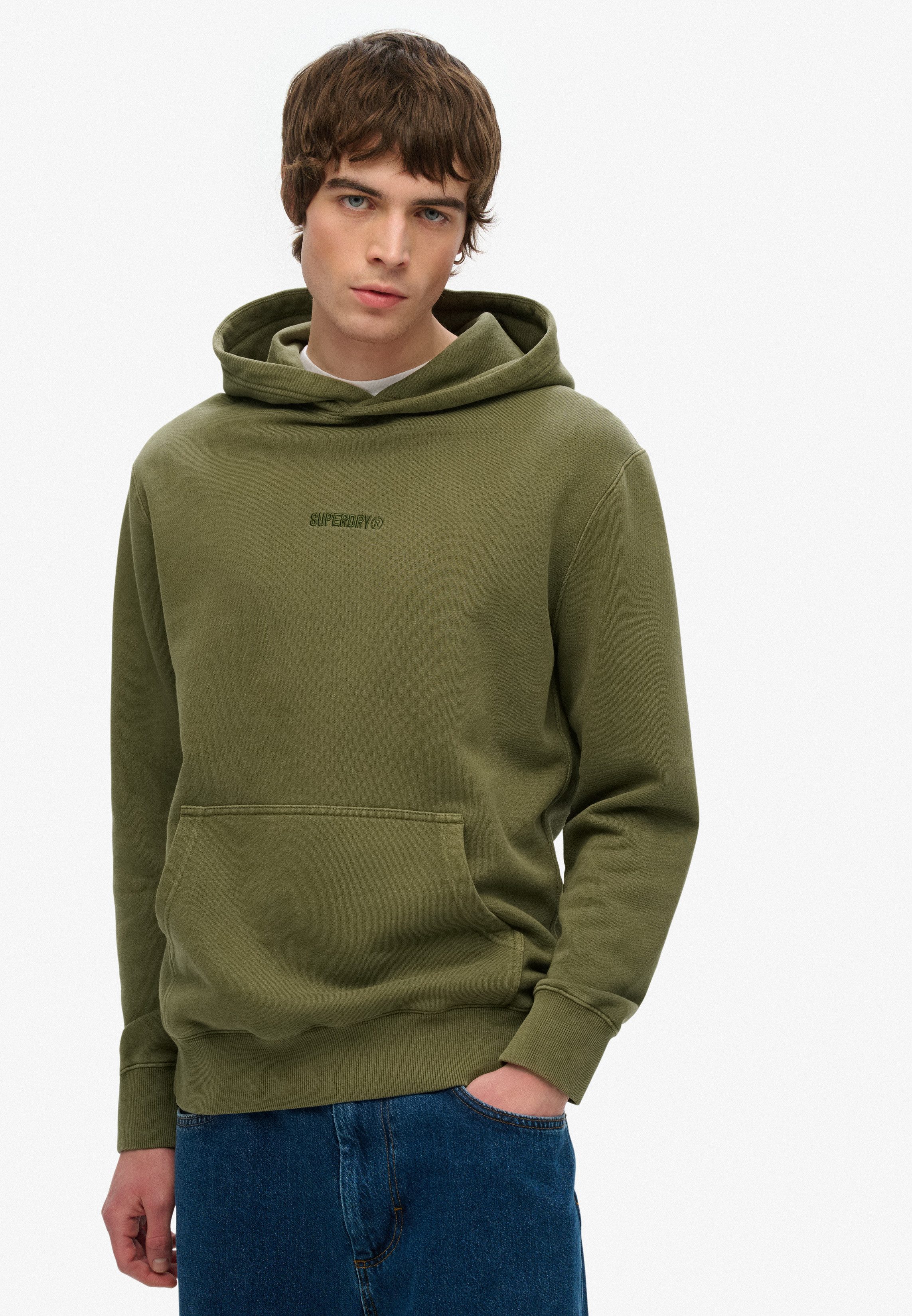 Superdry Hoodie MICRO LOGO HOOD heren hoodies maat XXL groen