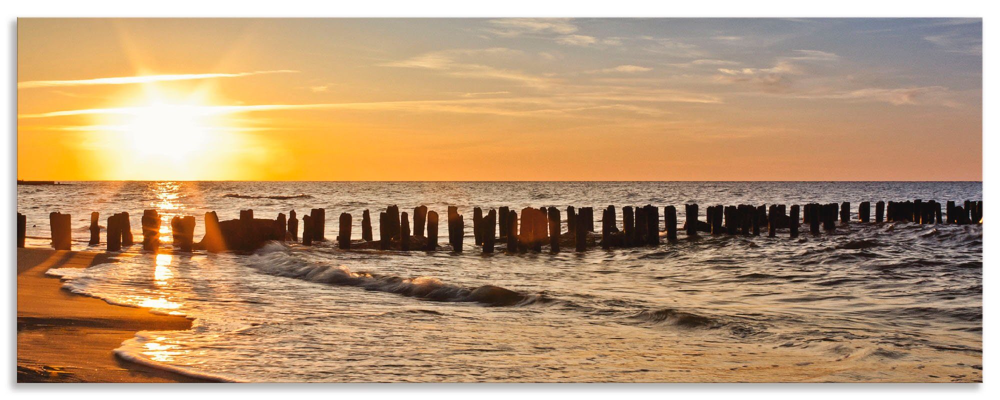 Artland Keukenwand Mooie zonsondergang aan het strand zelfklevend in vele maten - spatscherm keuken achter kookplaat en spoelbak als wandbescherming tegen vet, water en vuil - acht