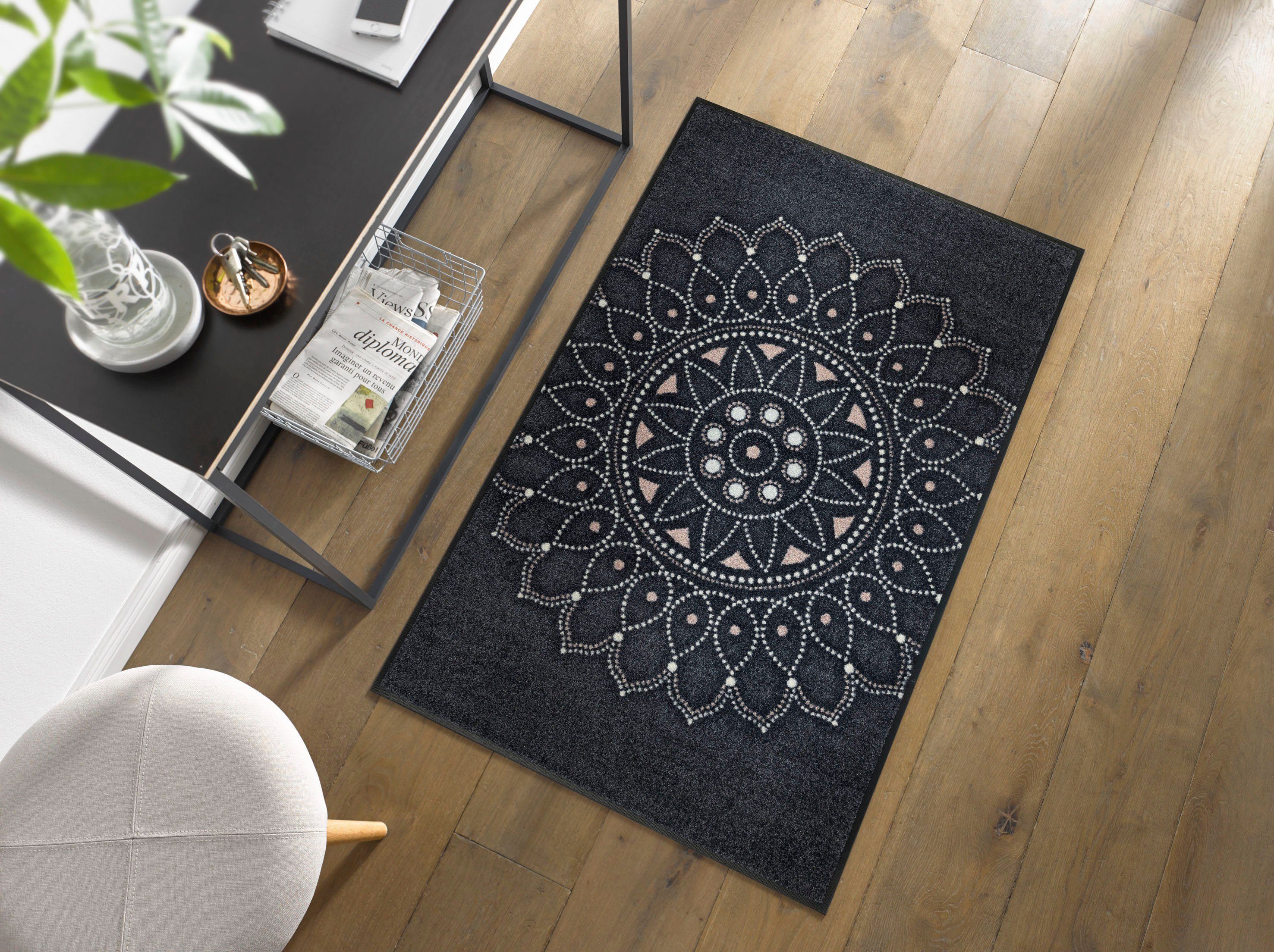 wash+dry by Kleen-Tex Vloerkleed Purnima Mandala motief, antislip, geschikt voor binnen en buiten, wasbaar
