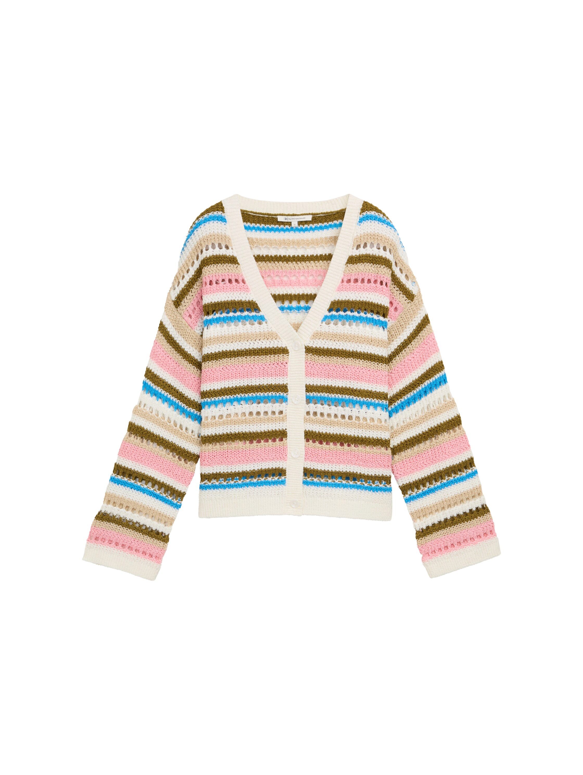 Tom Tailor Denim Cardigan met streepmotief