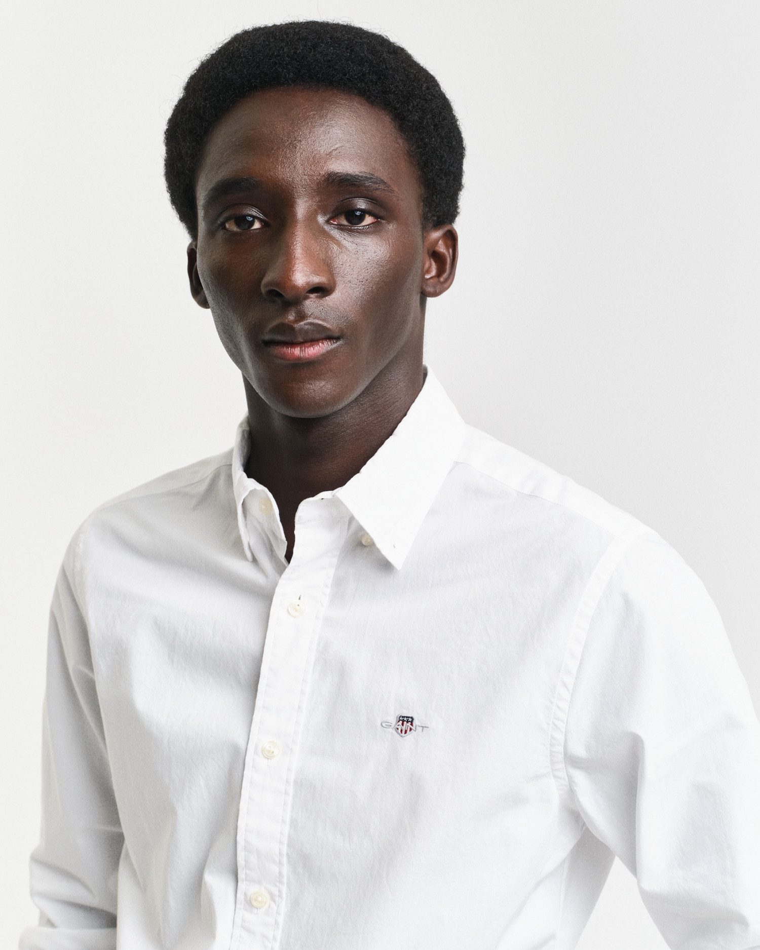 Gant Overhemd met lange mouwen Slim fit poplin overhemd licht slijtvast easy care