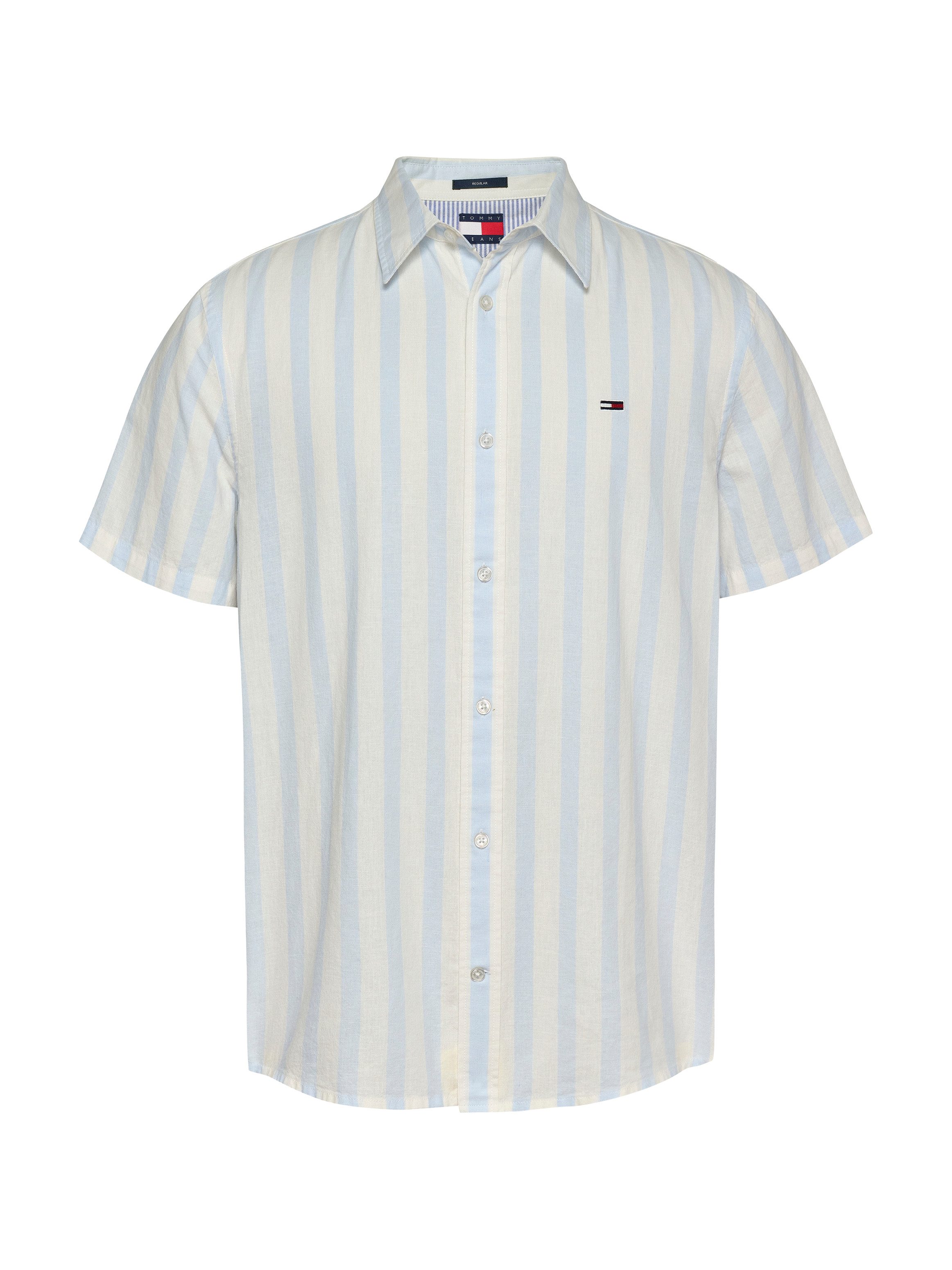 TOMMY JEANS Overhemd met korte mouwen TJM REG LINEN BLEND STP SS SHIRT