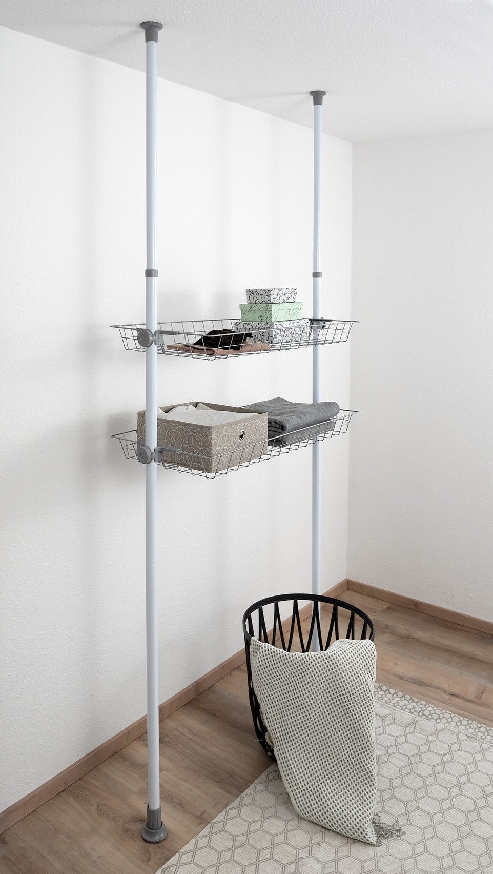 WENKO Organizer Model Herkules Draadmanden van staal, uitbreiding voor het telescoop-systeem Herkules (set, 2-delig)