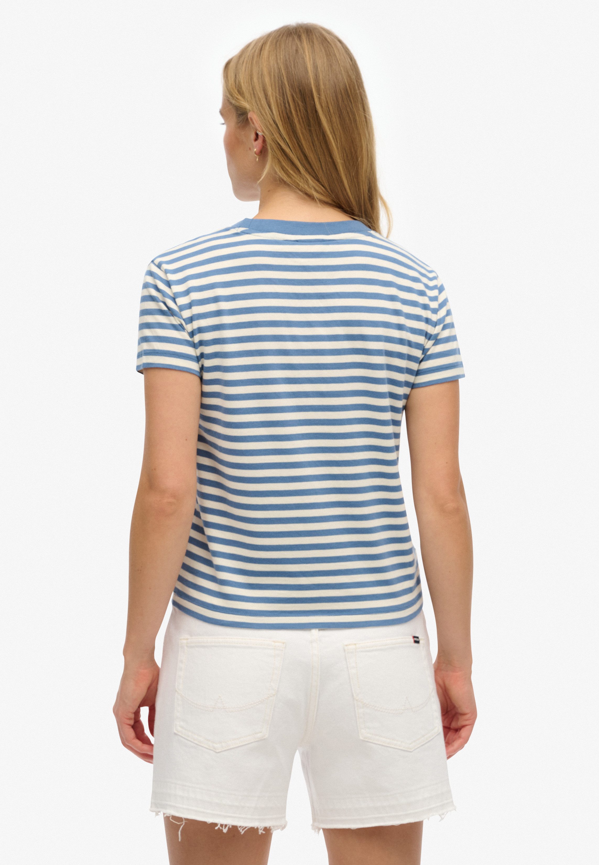 Superdry T-shirt ESSENTIAL LOGO STR FITTED TEE aangenaam draagcomfort door bijzonder zachte haptiek