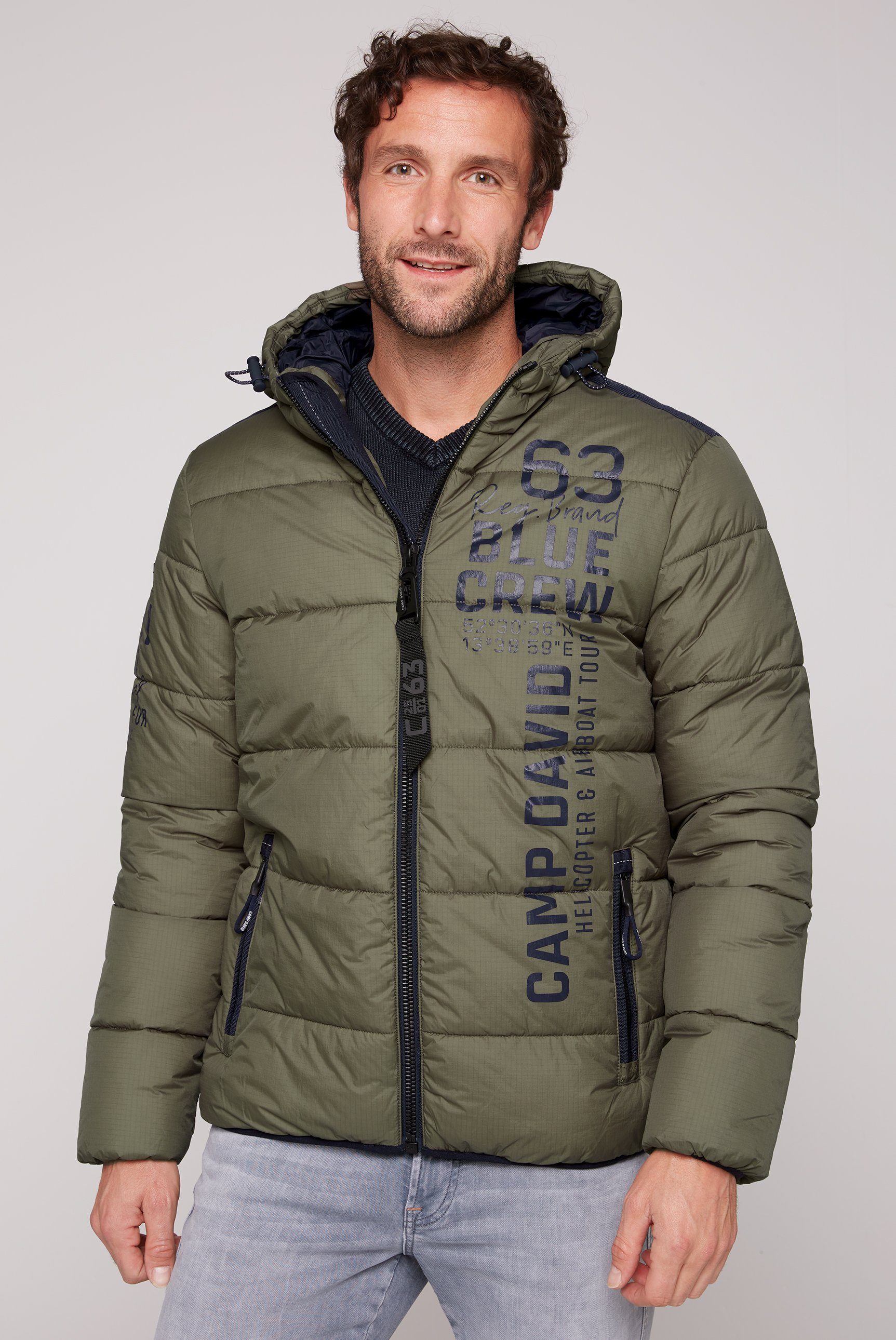 CAMP DAVID Outdoorjack met windbreaker-boord in de mouw