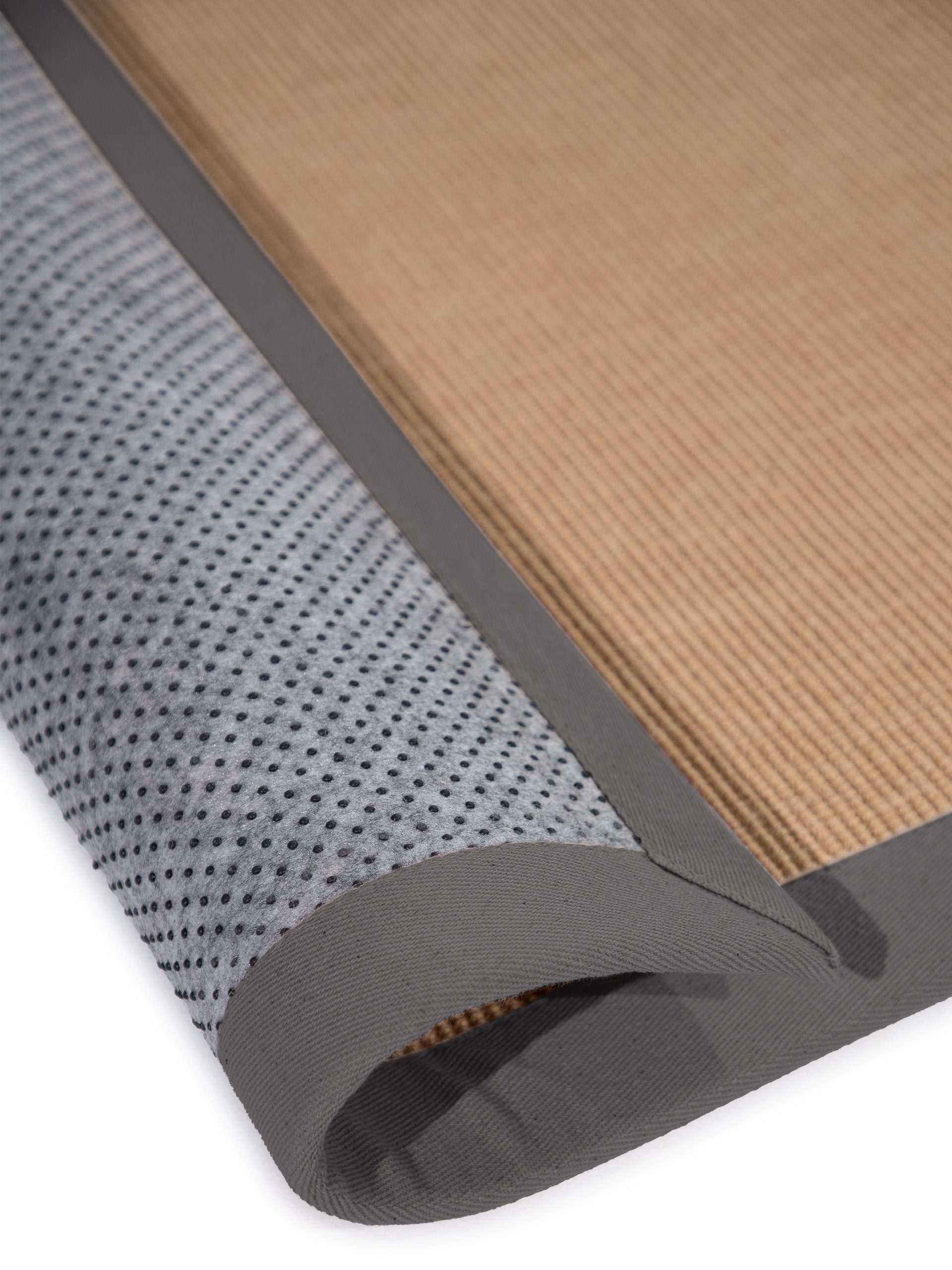 carpetfine Sisalkleed Sisal met gekleurd randdessin, antislip achterzijde