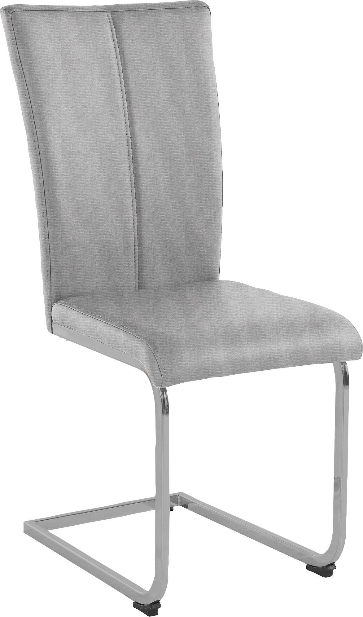 Home affaire Vrijdragende stoel Alex Stoel belastbaar tot 120 kg, frame in chroom-look (set, 2 stuks)